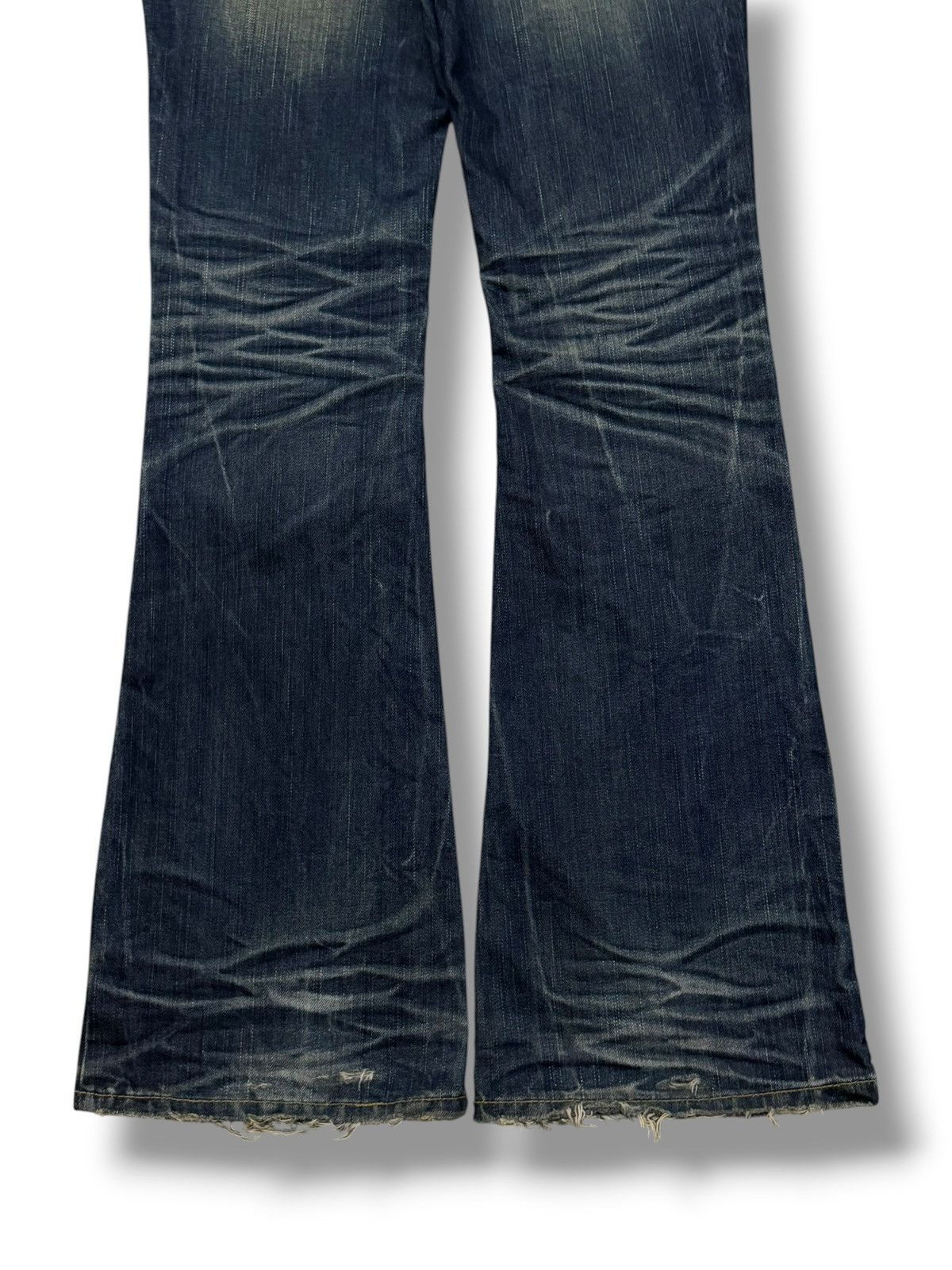 Japanese Brand Vintage Y2K Maraxia Bootcut Flared Denim | Vintage Fade W30 Size 30" / US 8 / IT 44 - 7 Thumbnail