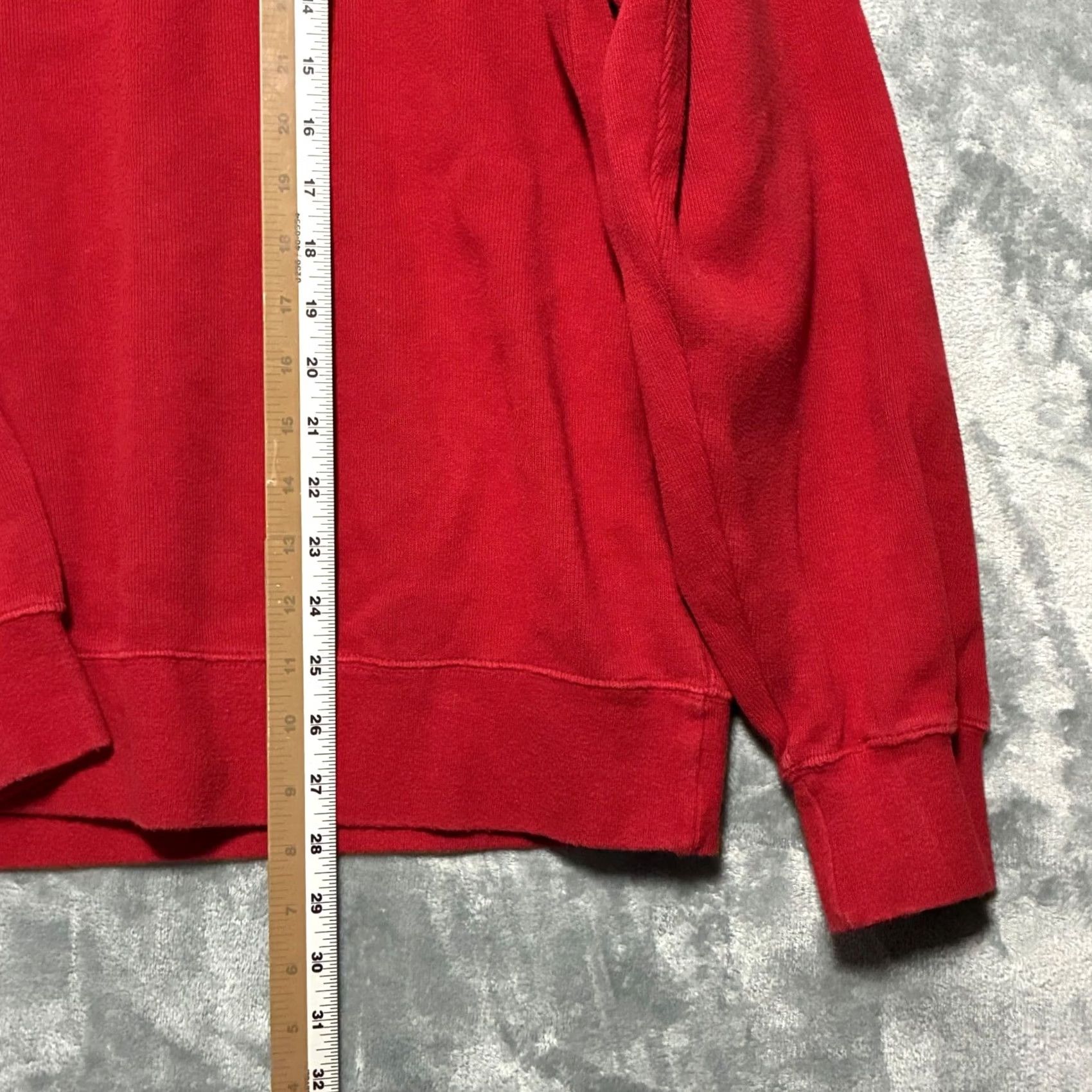 Orvis VINTAGE Orvis Sweatshirt Red Cotton Quarter Zip Pullover Mens Large Size US L / EU 52-54 / 3 - 8 Thumbnail