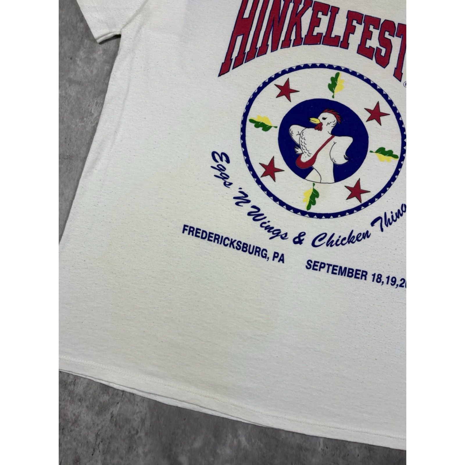 Jerzees VINTAGE 90s Jerzees T-Shirt White XL Crew Neck Short Sleeve Graphic Print Bunny Stitch Bill 90s Men Christmas? Size US XL / EU 56 / 4 - 4 Thumbnail