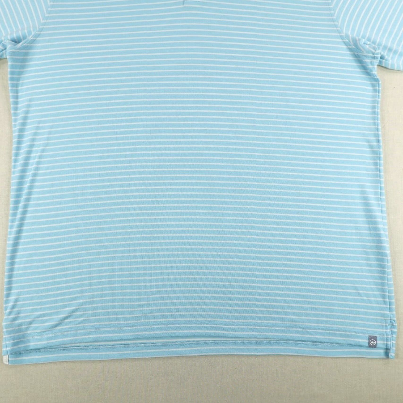 Peter Millar Peter Millar Polo Shirt Mens XL Blue White Stripes Polo Shirt Golf Beache Outdoor Preppy Sports XL Mens Blue Size US XL / EU 56 / 4 - 3 Thumbnail