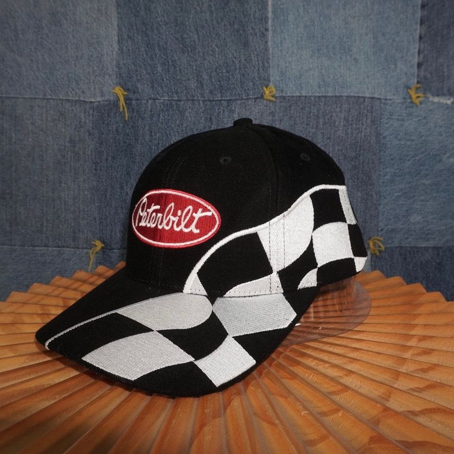 Vintage OSFA - Vintage Y2K Peterbilt embroider trucker checkered hat Size ONE SIZE - 2 Thumbnail