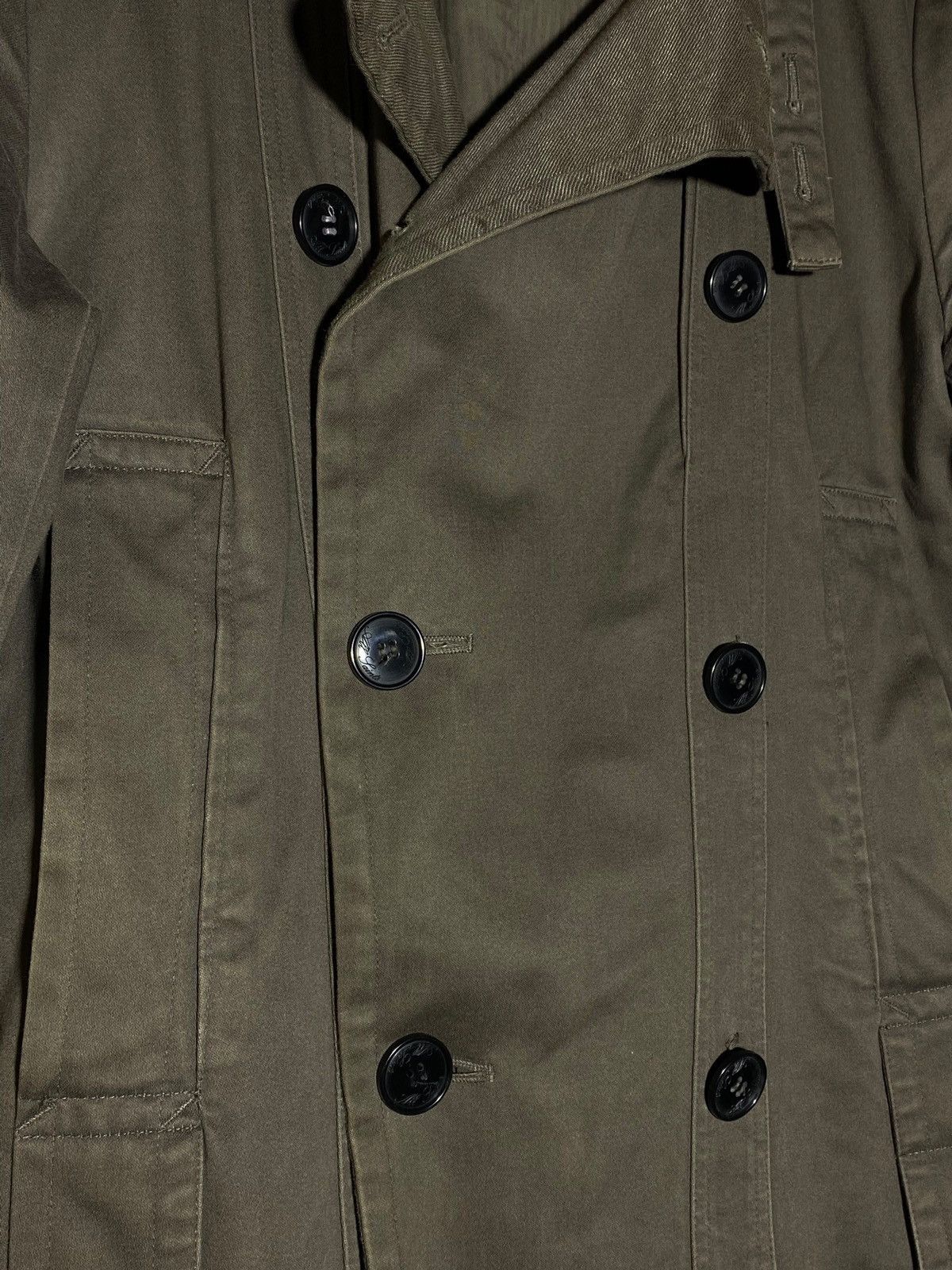 Allsaints All Saints Vagabond Double Breasted Pea Coat Khaki Jacket Size US S / EU 44-46 / 1 - 7 Thumbnail