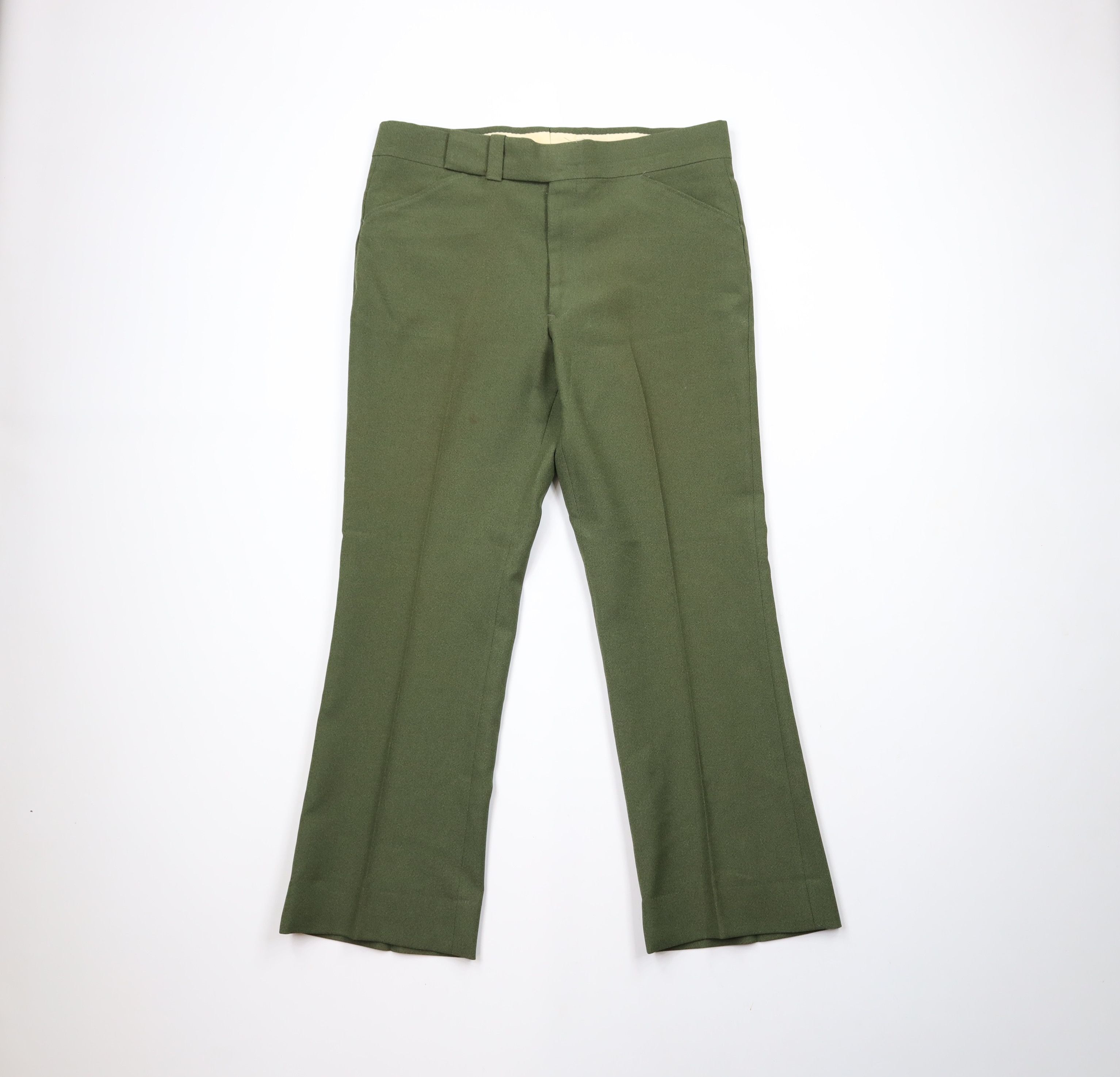 Vintage Vintage 70s Streetwear Wide Leg Chino Pants Avocado USA Size US 36 / EU 52 - 1 Thumbnail