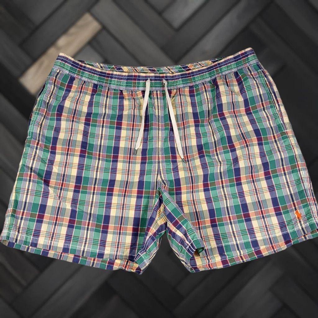 Polo Ralph Lauren Swim Trunks 3xb Big Men's Plaid Bathing Suit Shorts, Men's (Size Xxl)