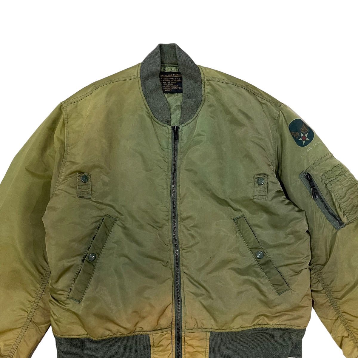 Japanese Brand Vintage Machope MA-1 Army Air Force Flight Bomber Jacket Size US M / EU 48-50 / 2 - 4 Thumbnail