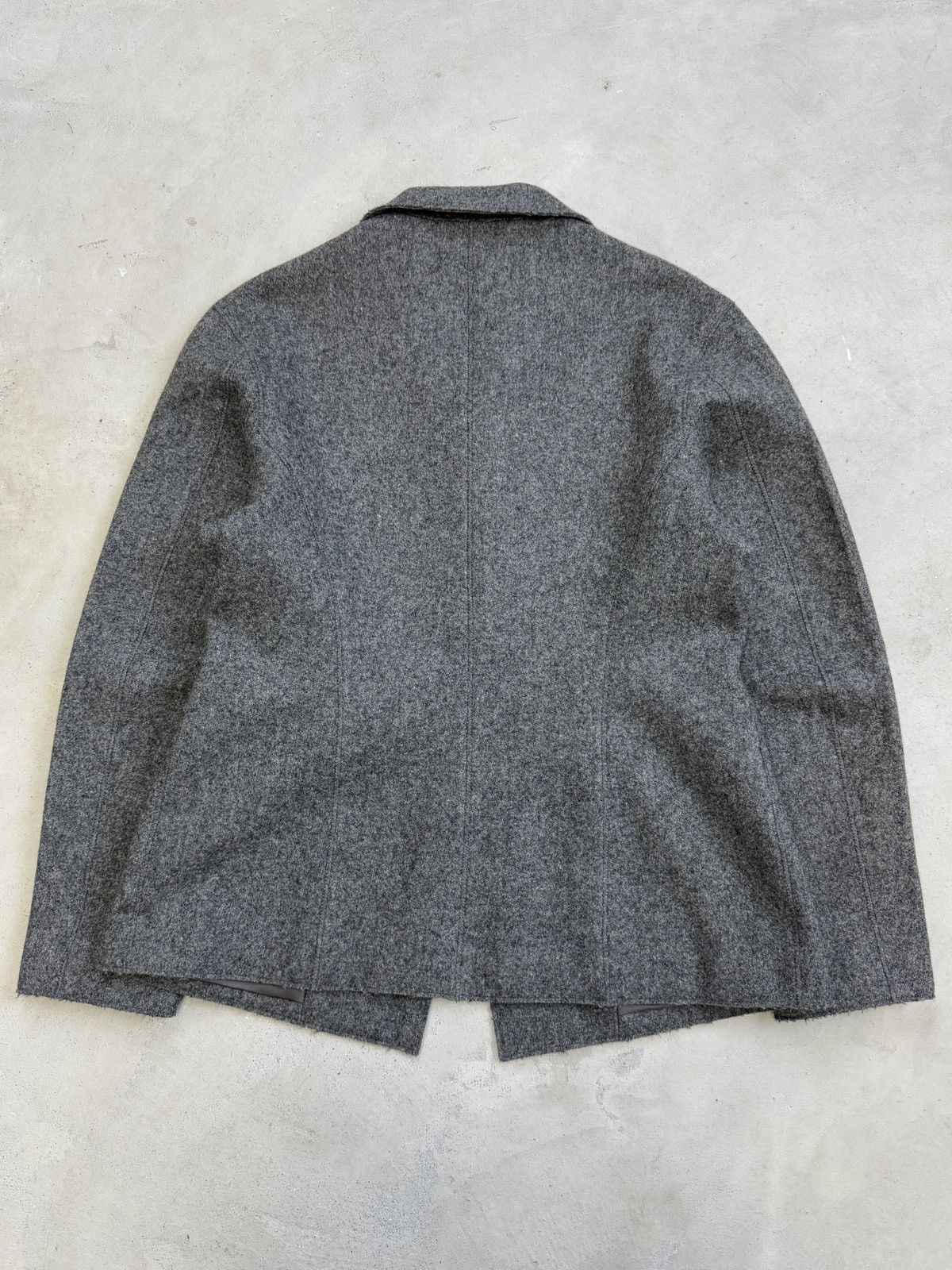 Jil Sander Jil Sander Blazer Fleece Wool Grey Size 40S - 10 Thumbnail