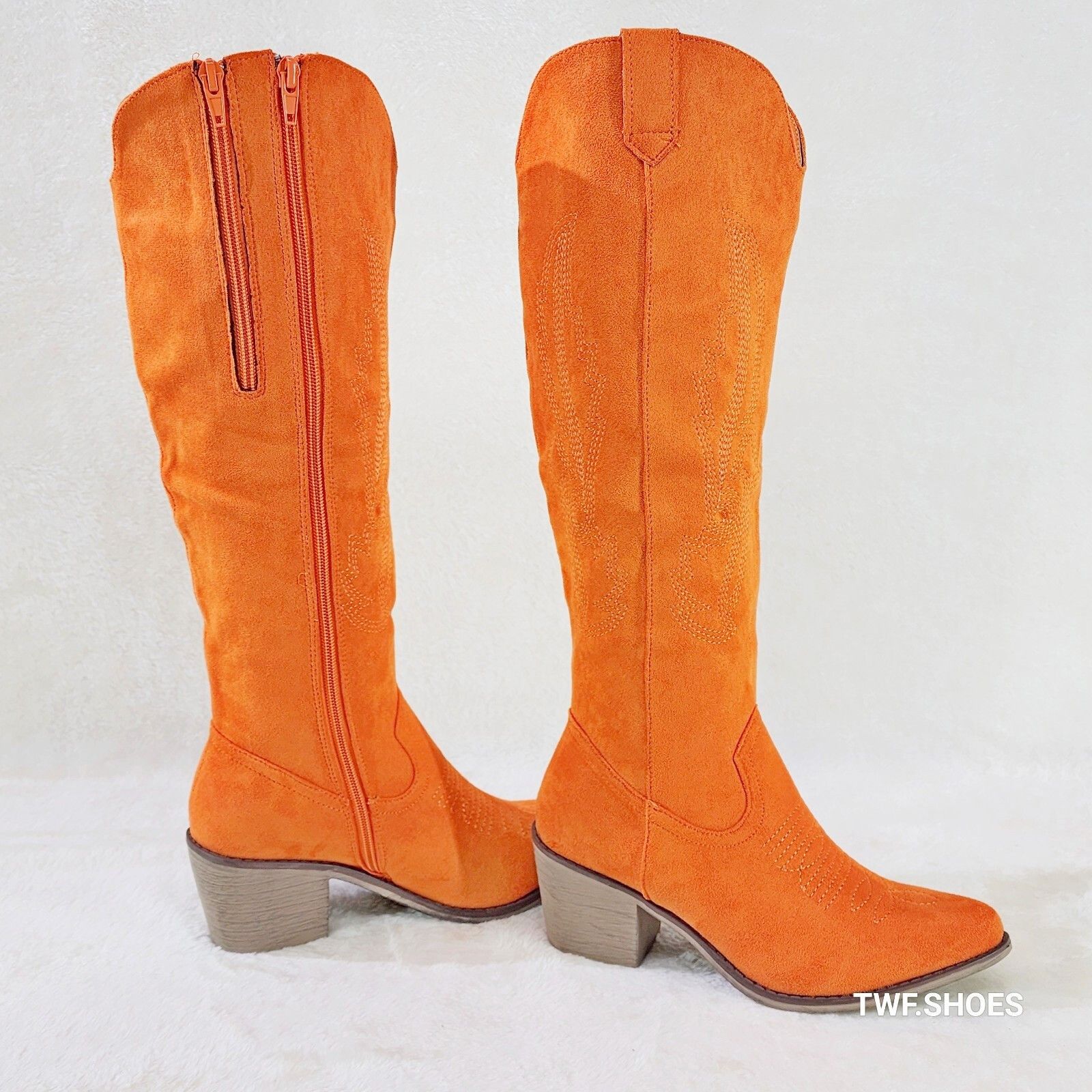 Other Wild Ones Country Western Cowboy Cowgirl Boots Tuck Zipper O Size US 6.5 / IT 36.5 - 4 Thumbnail
