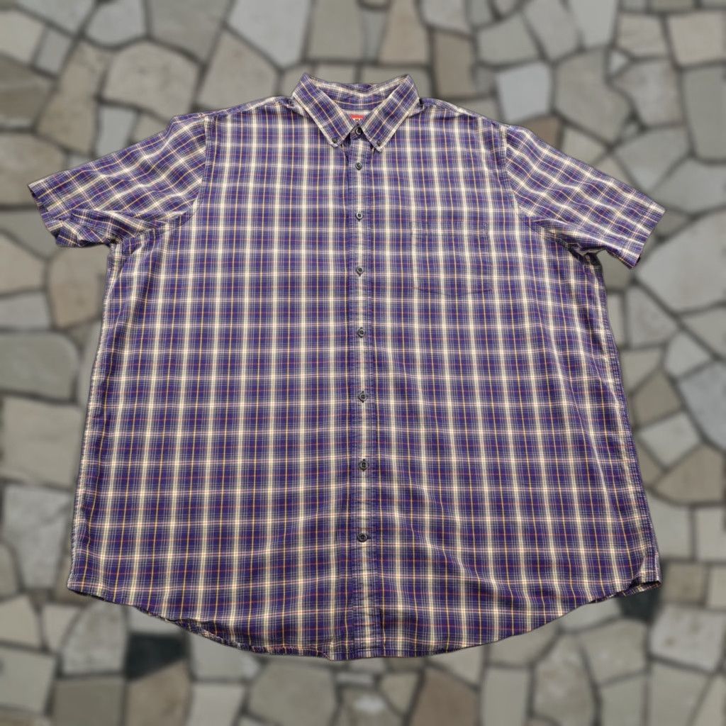Vintage VINTAGE Big Mac Shirt Mens 2XL Tall Blue Orange Plaid Button-Up Work Utility Y2K Shirt Size US XXL / EU 58 / 5 - 1 Thumbnail