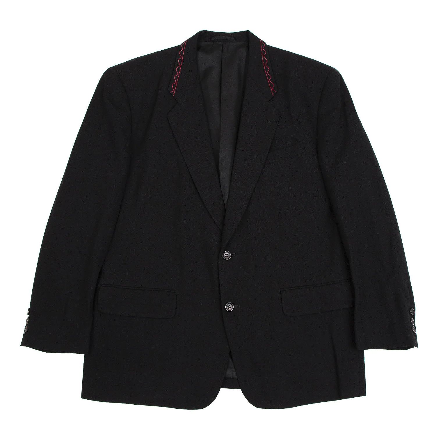 Comme des Garcons Homme Plus Wool Stitch Color 2B Jacket in Black, Size M Size US M / EU 48-50 / 2 - 1 Preview