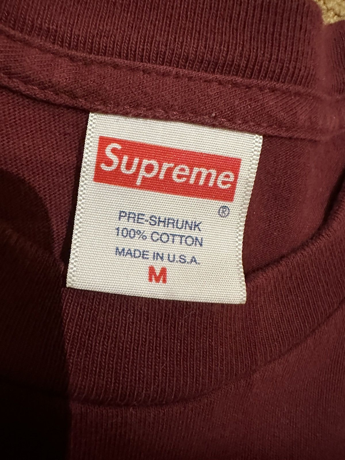 Supreme Burgundy/Red Supreme Graphic Tee Size US M / EU 48-50 / 2 - 2 Thumbnail