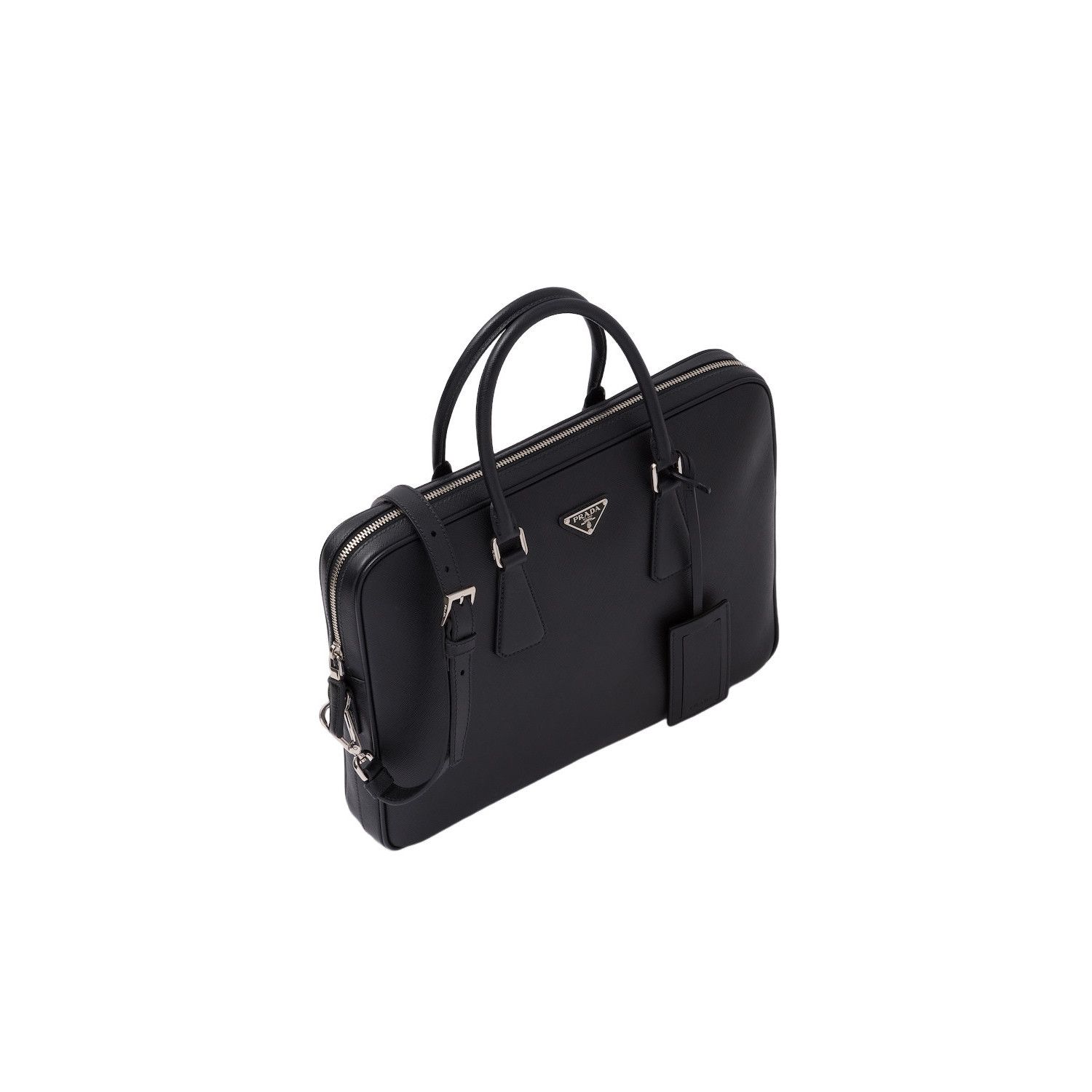 Prada PRADA $4400 Black Saffiano Leather Work Bag New And Authenti Size ONE SIZE - 2 Thumbnail