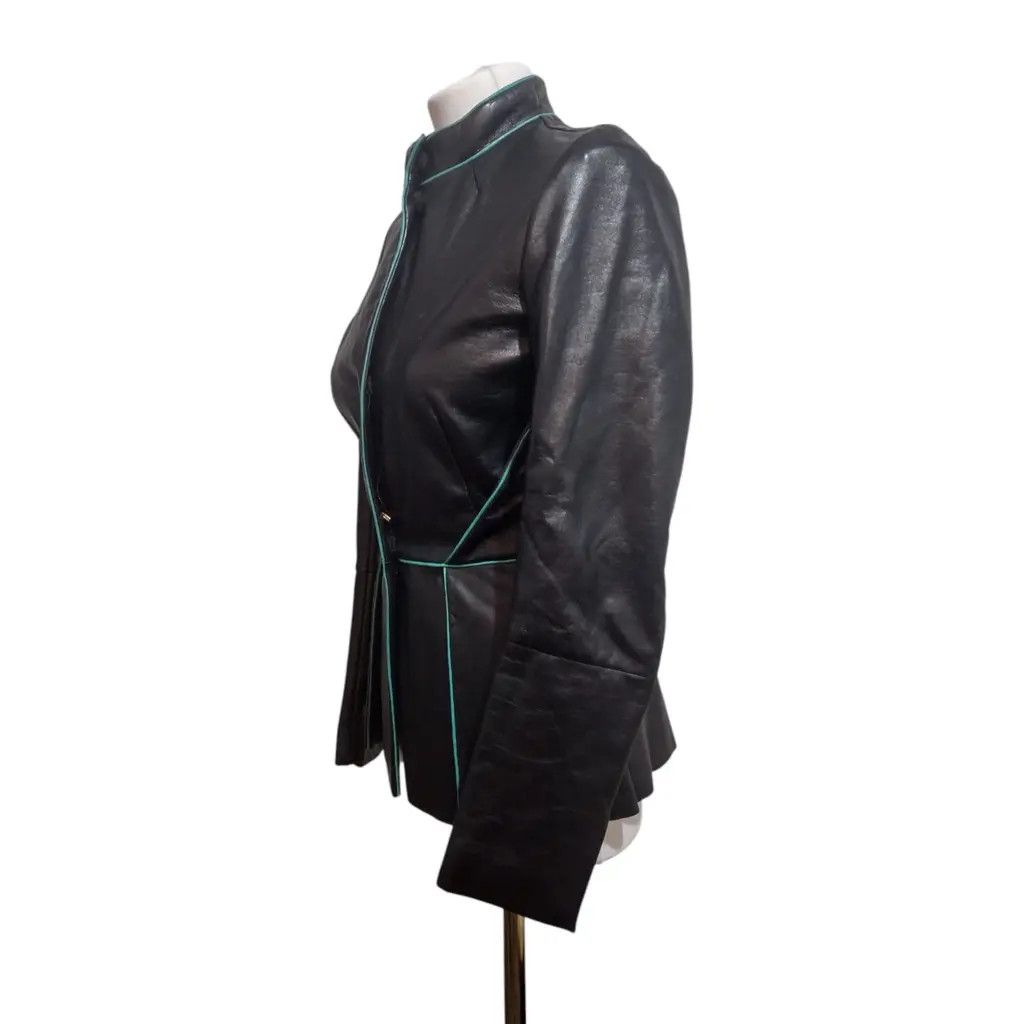 Other ARCHIVAL Vionnet Paris Structured Leather Jacket Peplum Size S / US 4 / IT 40 - 4 Thumbnail