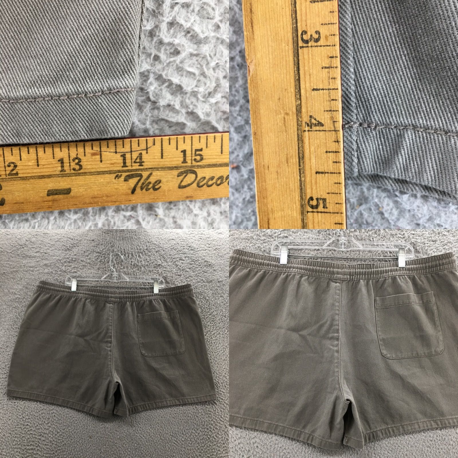 Vintage Arizona Jean Co Chino Shorts Mens 2XL Gray Cotton Drawstring Chino Shorts Casual Pants Mens 2XL Gray Size US 39 - 8 Thumbnail