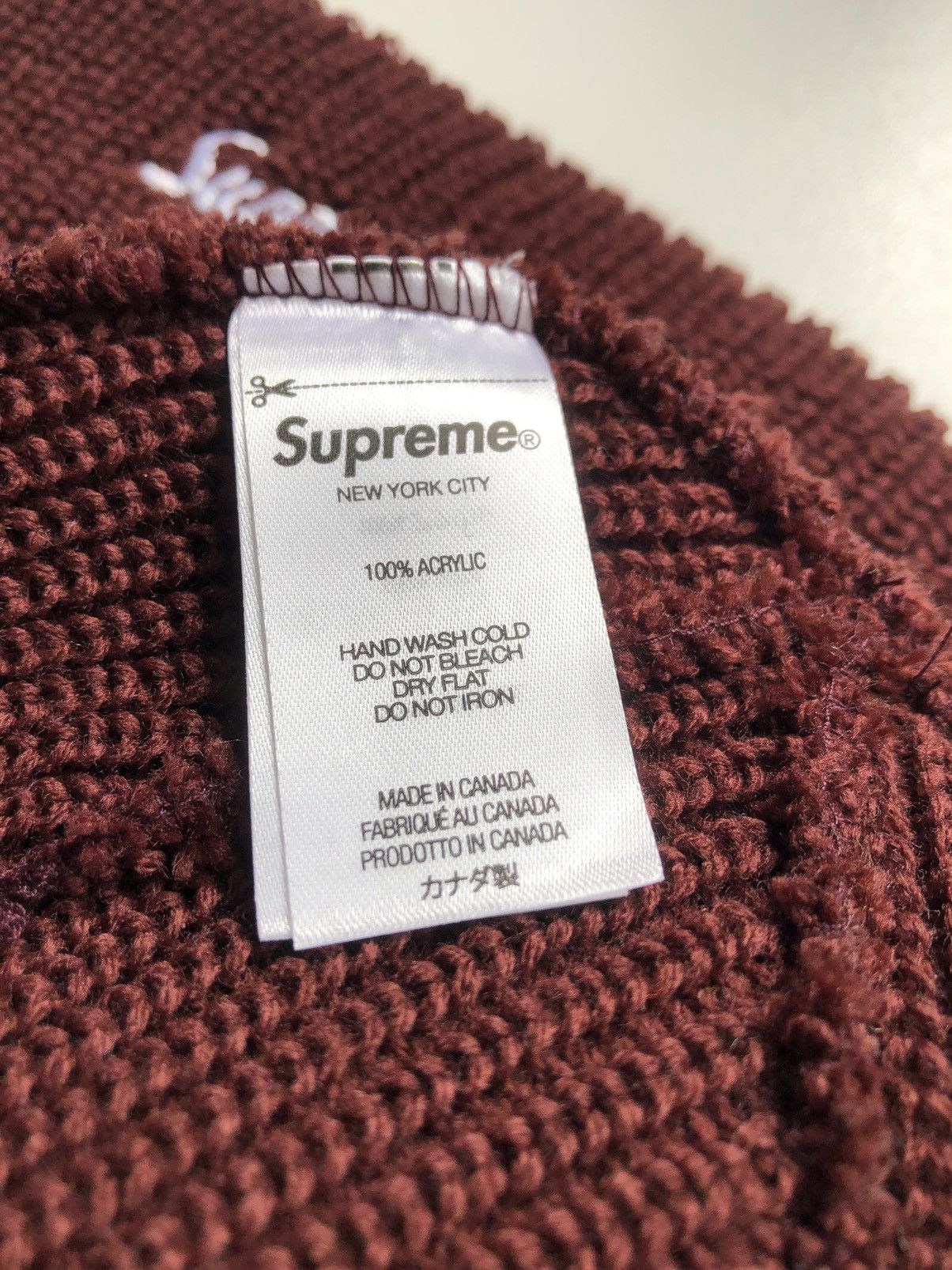 Supreme FW22 Loose Gauge Beanie BROWN Size ONE SIZE - 3 Thumbnail