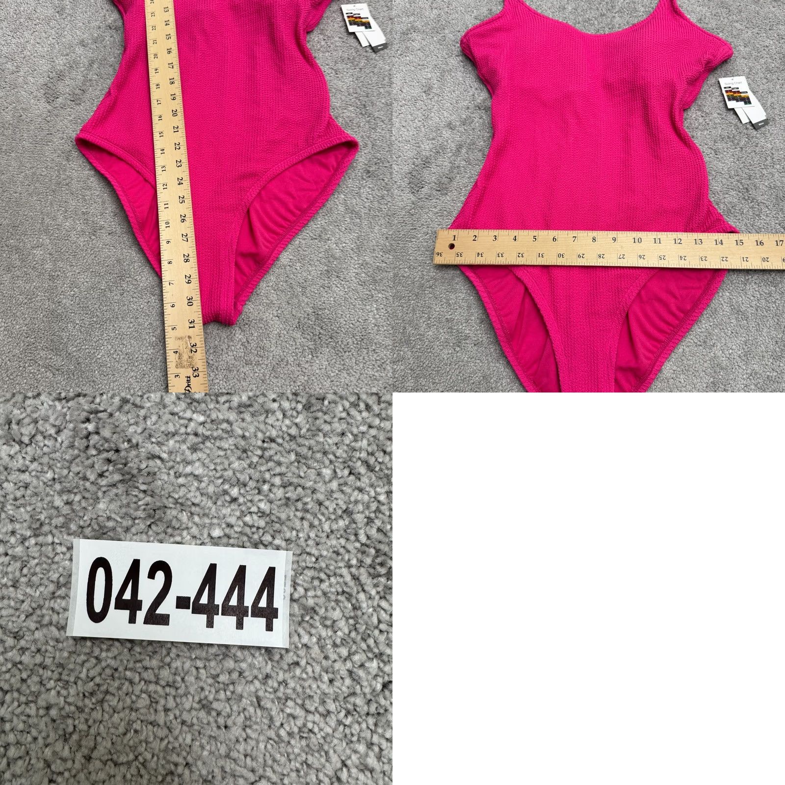 Vintage Time And Tru Womens XL Pink One Piece Swimwear Padded Scoop Neck Backless NWT Size ONE SIZE - 10 Thumbnail