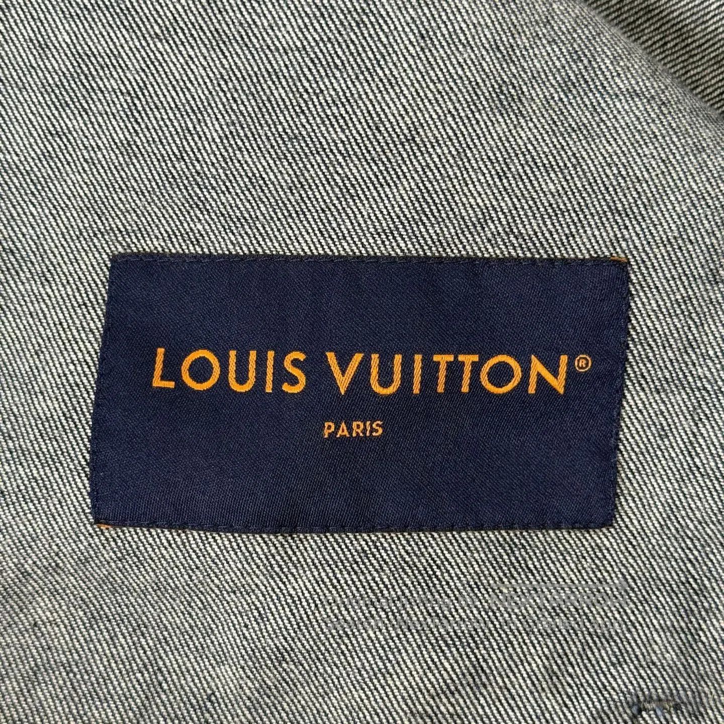 Louis Vuitton LV 2024 Seaweed Print Blue Denim Jacket. Size US L / EU 52-54 / 3 - 3 Thumbnail