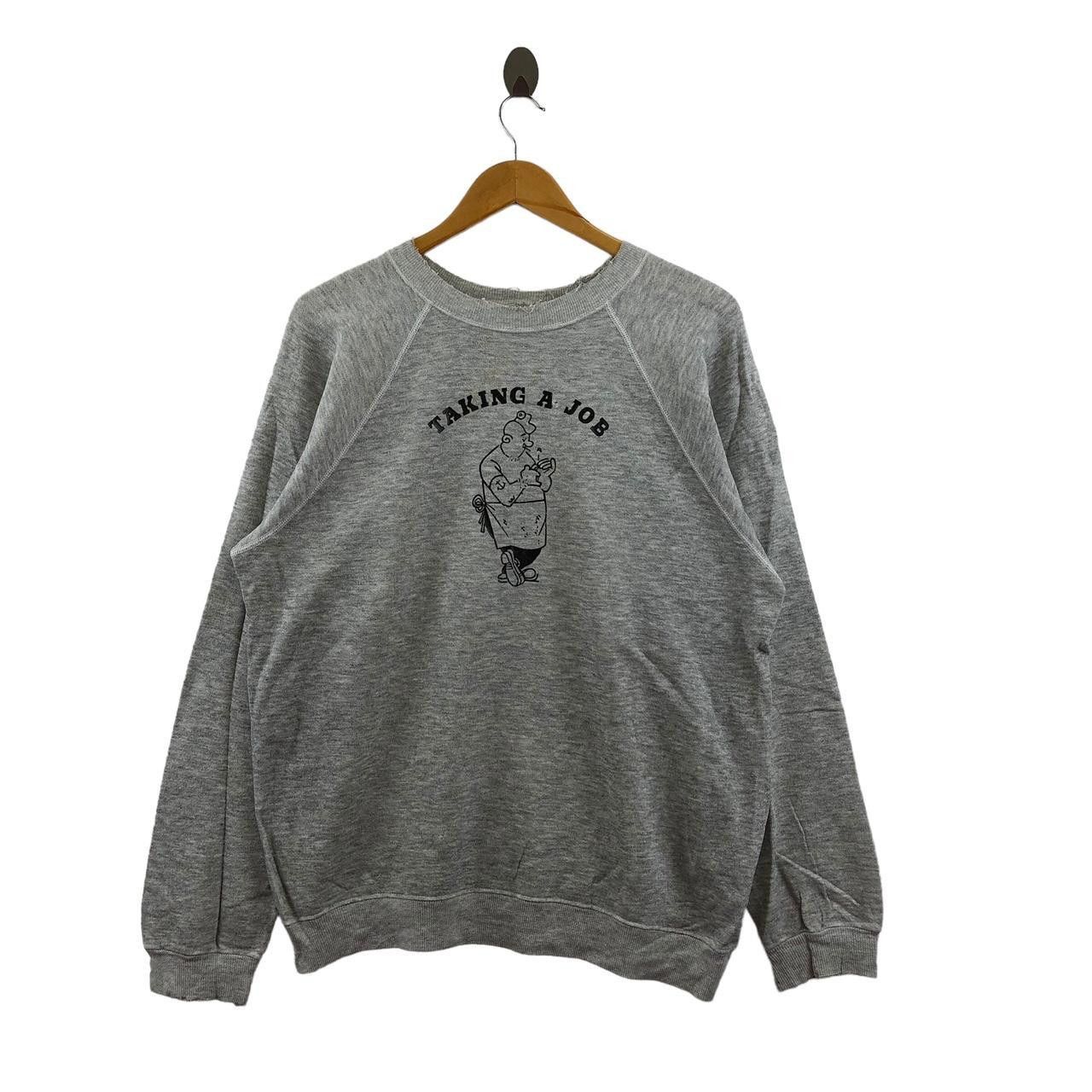 Vintage Vintage 70’ TAKING A JOB Chief Butcher Comic Sweatshirt Size US L / EU 52-54 / 3 - 1 Thumbnail