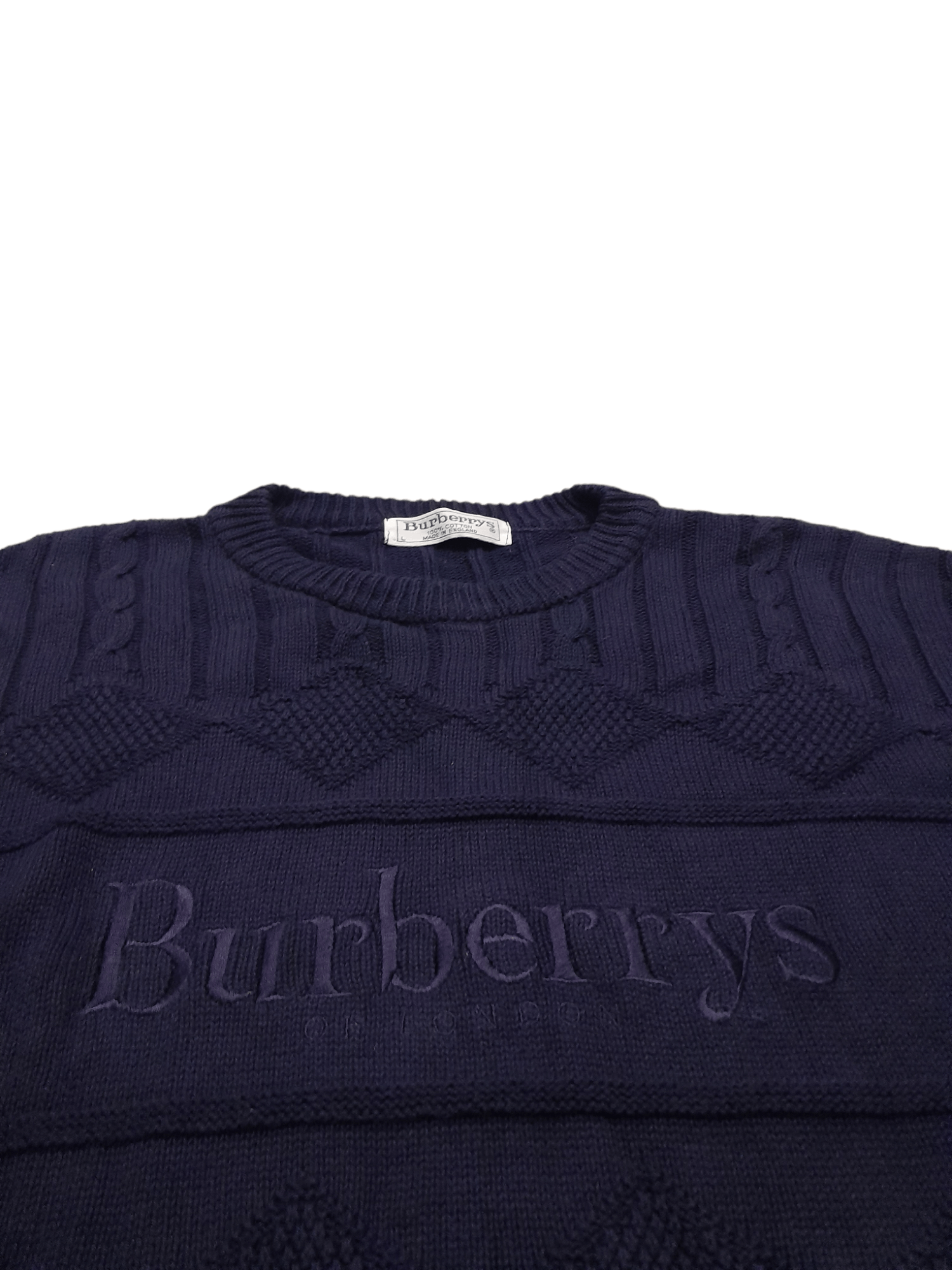 Burberry BURBERRYS Big Logo Knitwear (S159) Size US L / EU 52-54 / 3 - 3 Thumbnail