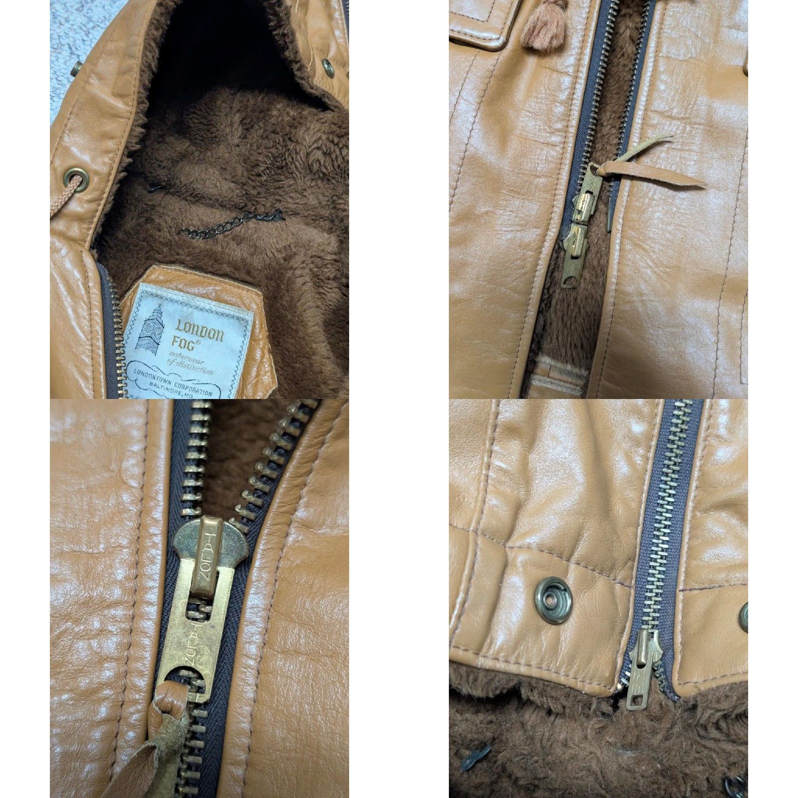 London Fog VINTAGE London Fog COAT Parka Leather Cowhide 42R M Browns Mens Size US M / EU 48-50 / 2 - 9 Thumbnail
