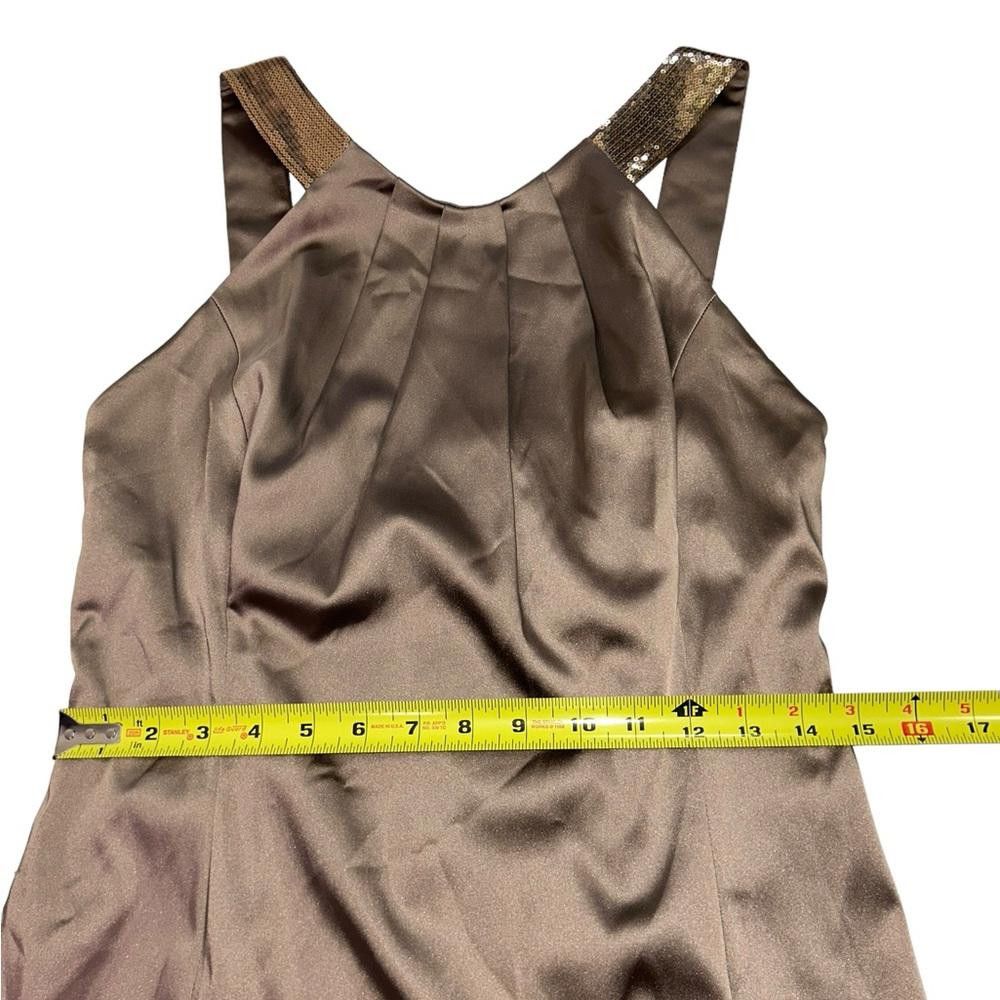 Calvin Klein Calvin Klein l Gold Satin Sequin Sheath Dress 12 Size XL / US 12-14 / IT 48-50 - 6 Thumbnail