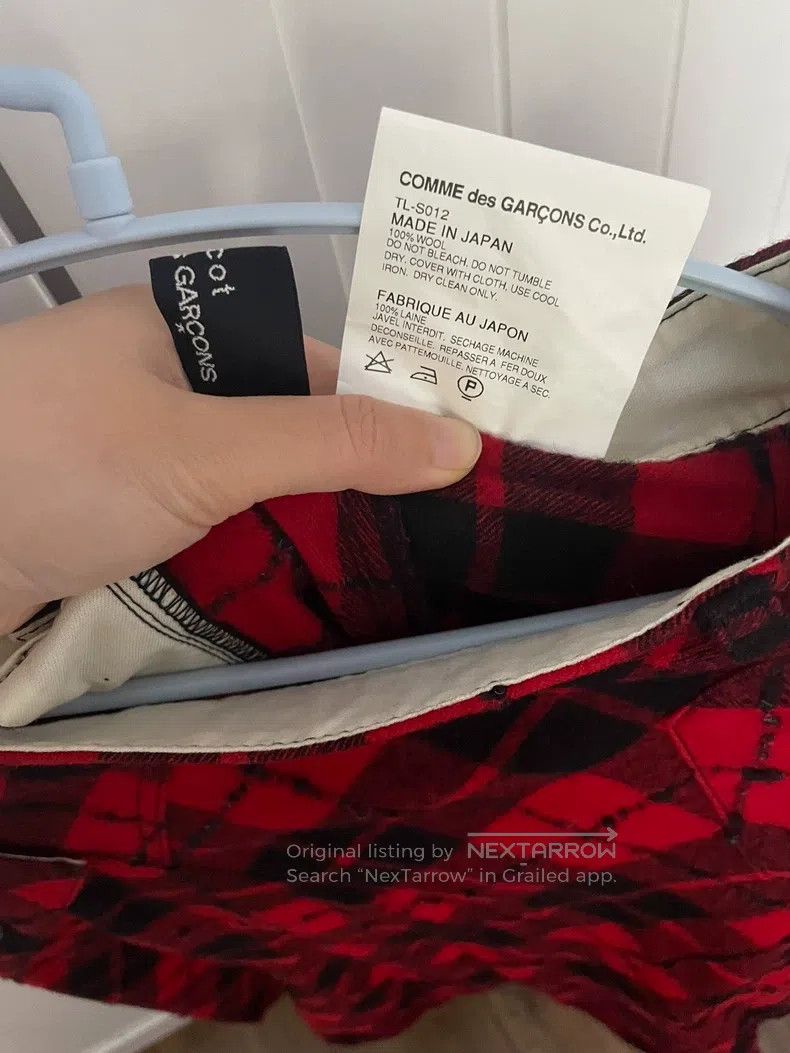 Comme des Garcons Comme Des Garcons size M Red Gingham Half Skirt Size 22" - 3 Thumbnail