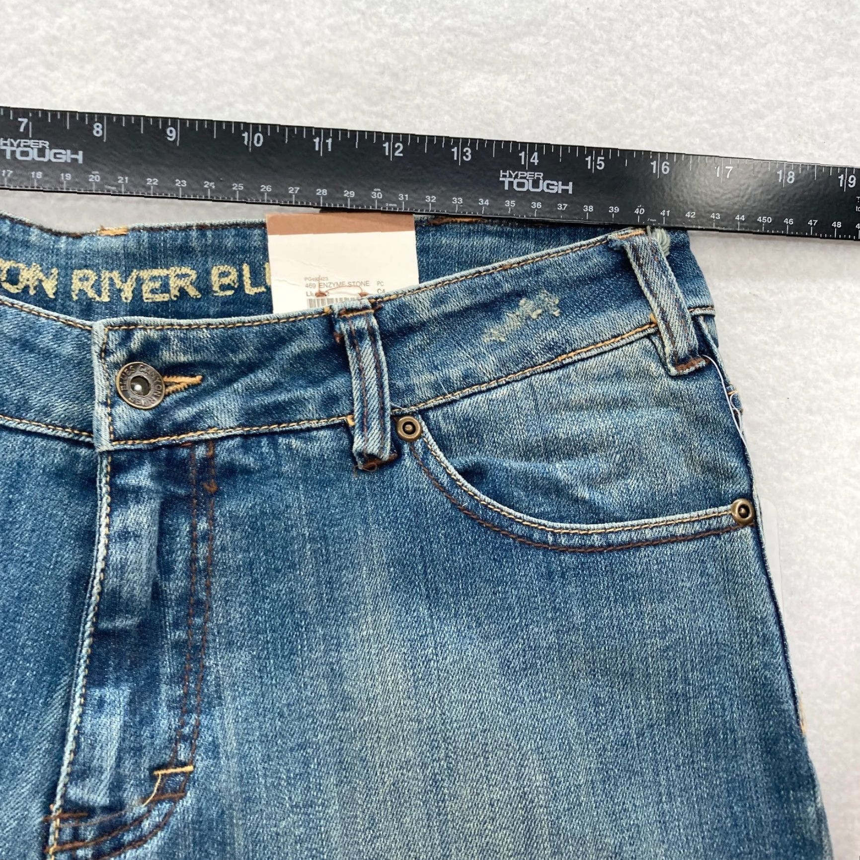 Vintage Canyon River Blues Bootcut Jeans Women's 12 Blue Denim Flap Pocket Embroidered Tailored Fit Size 34" / US 12 / IT 48 - 5 Thumbnail