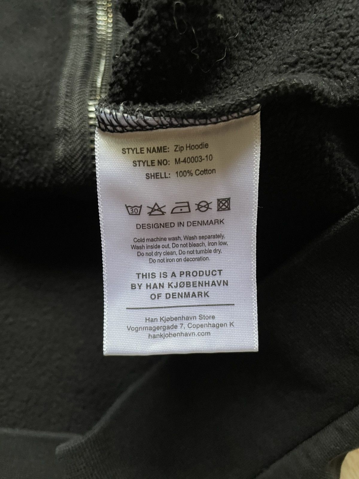 Designer × Han Kjobenhavn Hype Han Kjobenhavn Denmark Logo Zip Hoodie Black L Cotton Size US L / EU 52-54 / 3 - 11 Thumbnail