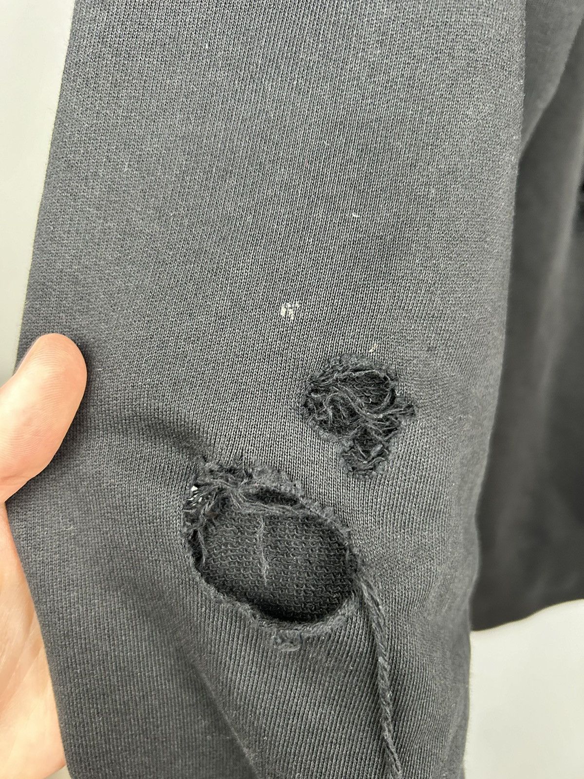 Designer × Sandro Modern Sandro Black Blank Thrashed Hoodie Size US M / EU 48-50 / 2 - 22 Thumbnail