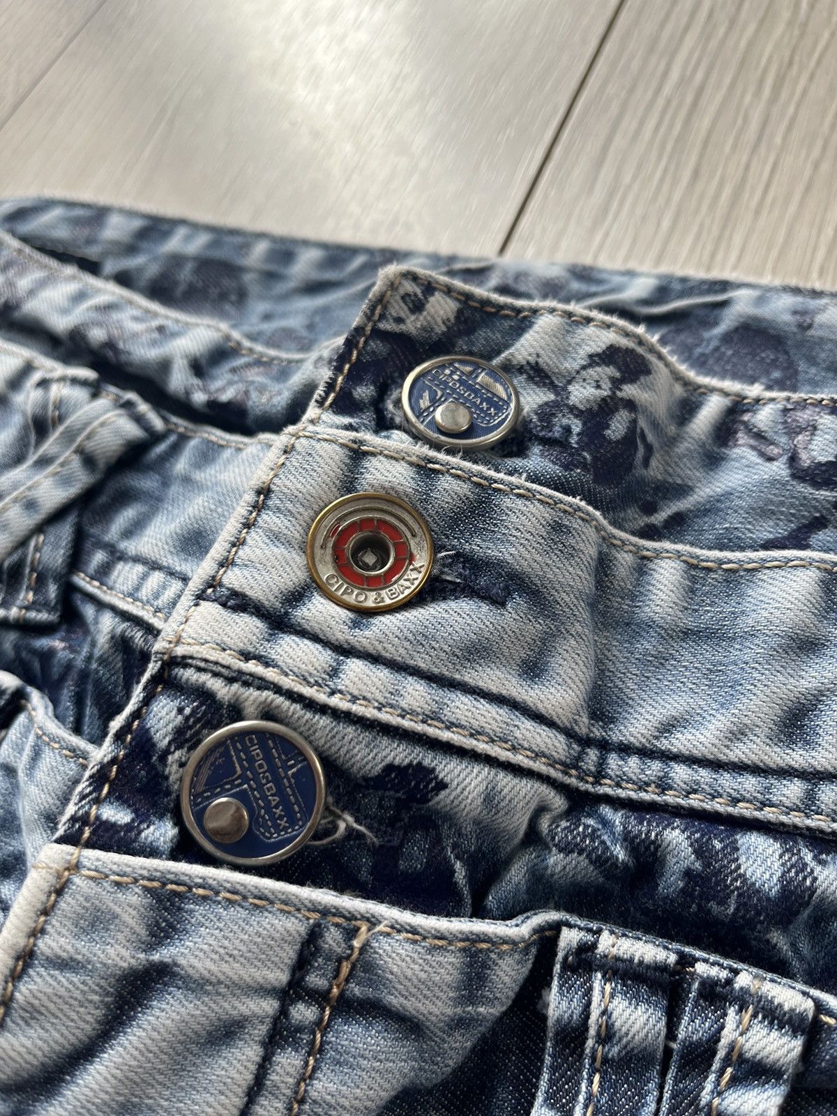 Japanese Brand cyber y2k denim distressed skate streetwear wideleg archive Size US 34 / EU 50 - 9 Thumbnail