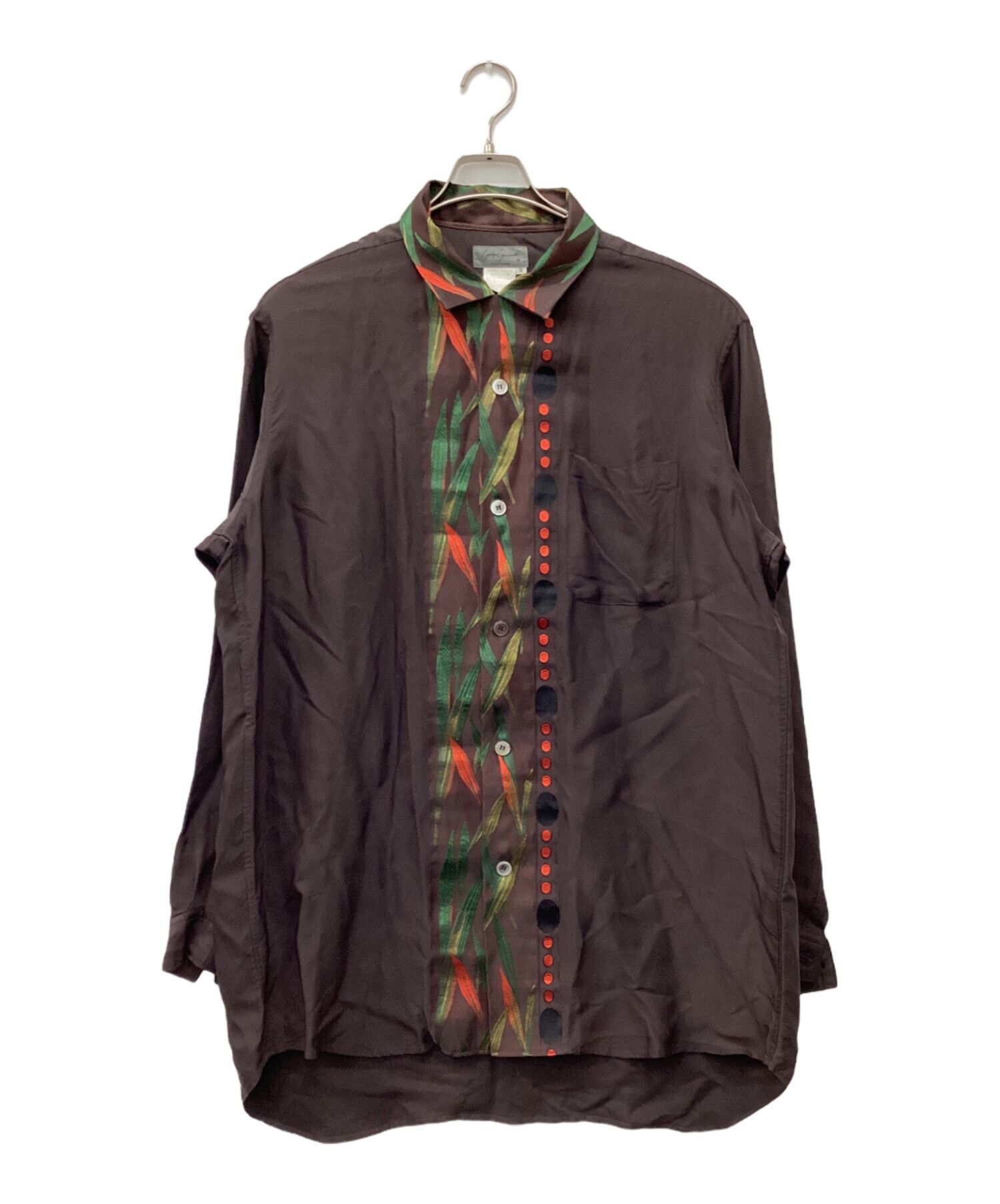Yohji Yamamoto Yohji Yamamoto 97AW Rayon Grass Embroidered Shirt Size US M / EU 48-50 / 2 - 1 Thumbnail