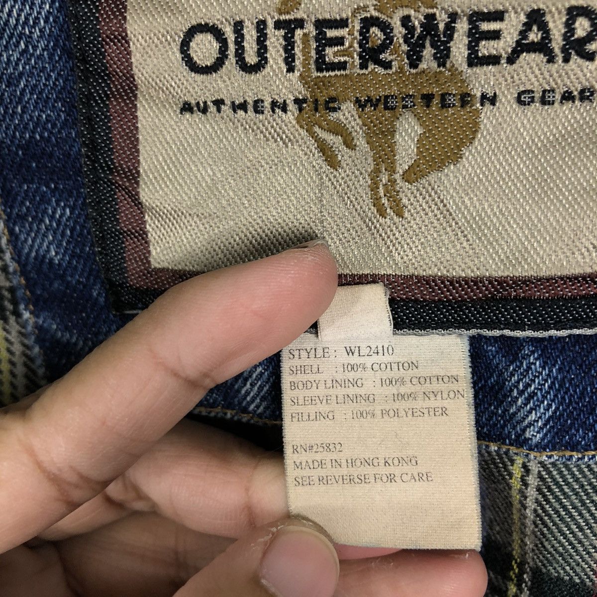Wrangler 🔥90’s DENIM CHORE JACKET WRANGLER USA TARTAN DESIGN LINING Size US S / EU 44-46 / 1 - 14 Thumbnail
