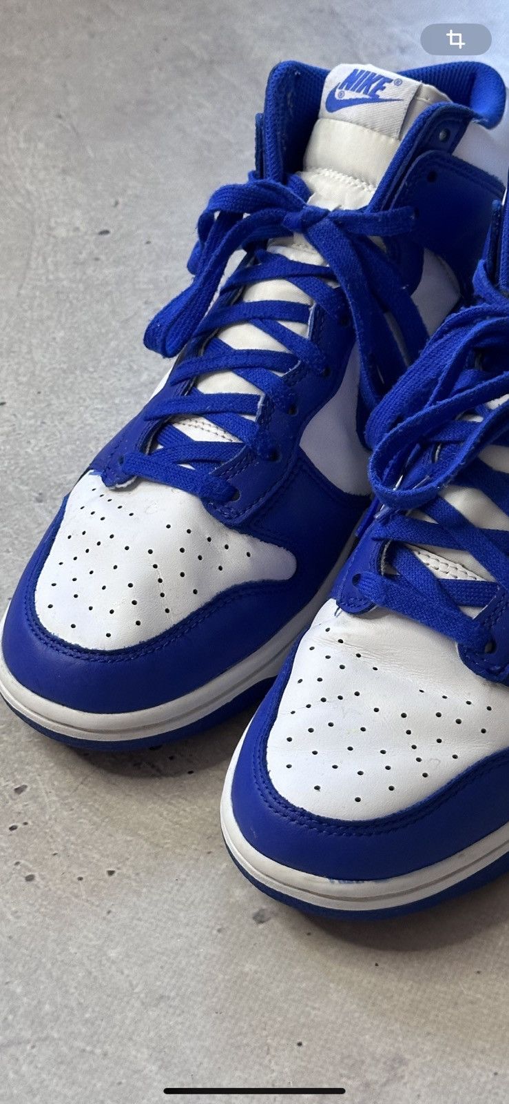 Nike Nike Dunk High Retro 2021 Kentucky Game Royal White Size US 7 / EU 40 - 3 Thumbnail