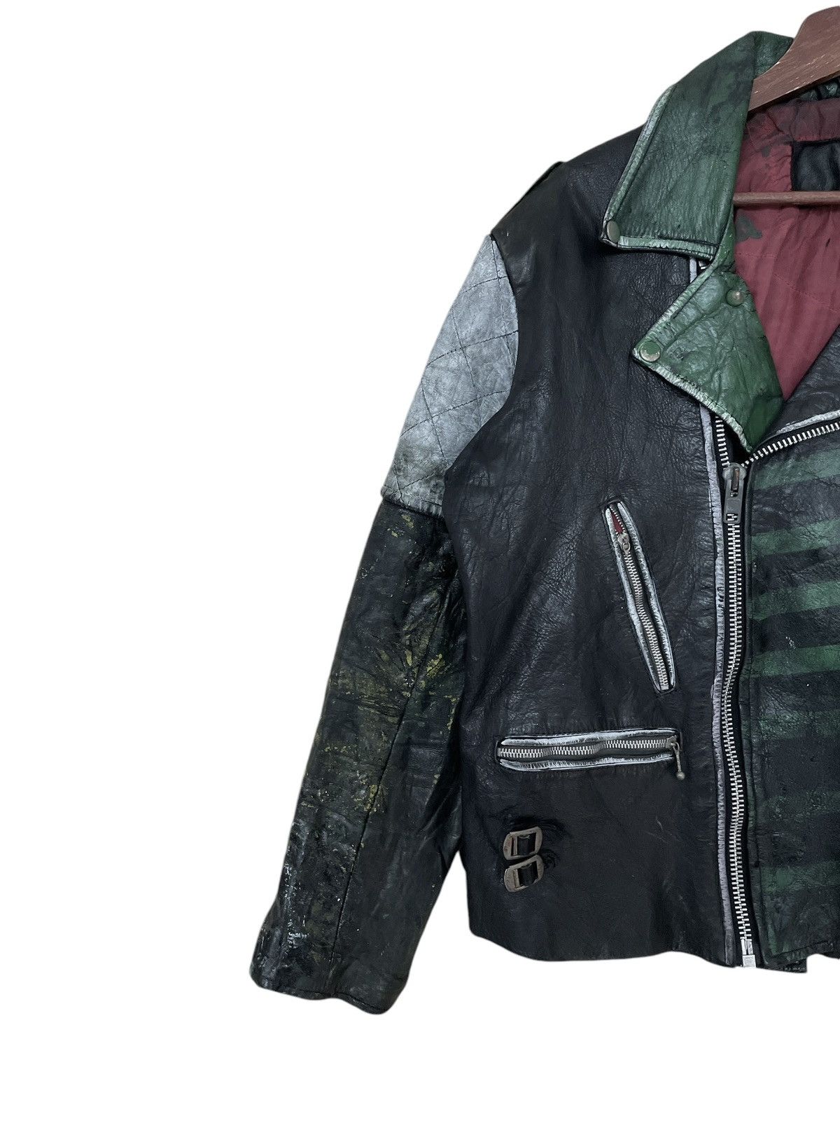 If Six Was Nine Vintage Japanese Brand Double Collar Leather Jacket 1990s Size US M / EU 48-50 / 2 - 5 Thumbnail