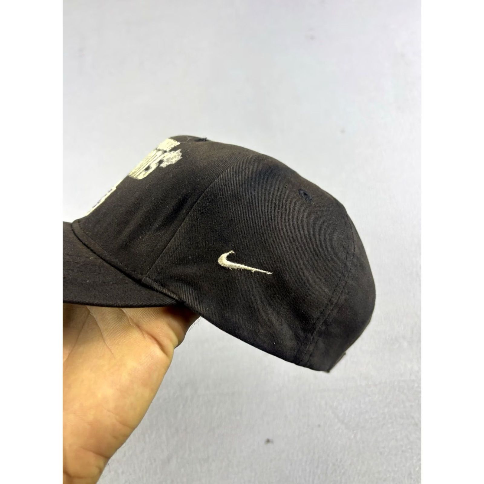Nike Nike Hat Baseball Cap 2002 NBA Finals Black Embroidered Strapback Adjustable Men One Size Canvas Cotton Size ONE SIZE - 3 Thumbnail