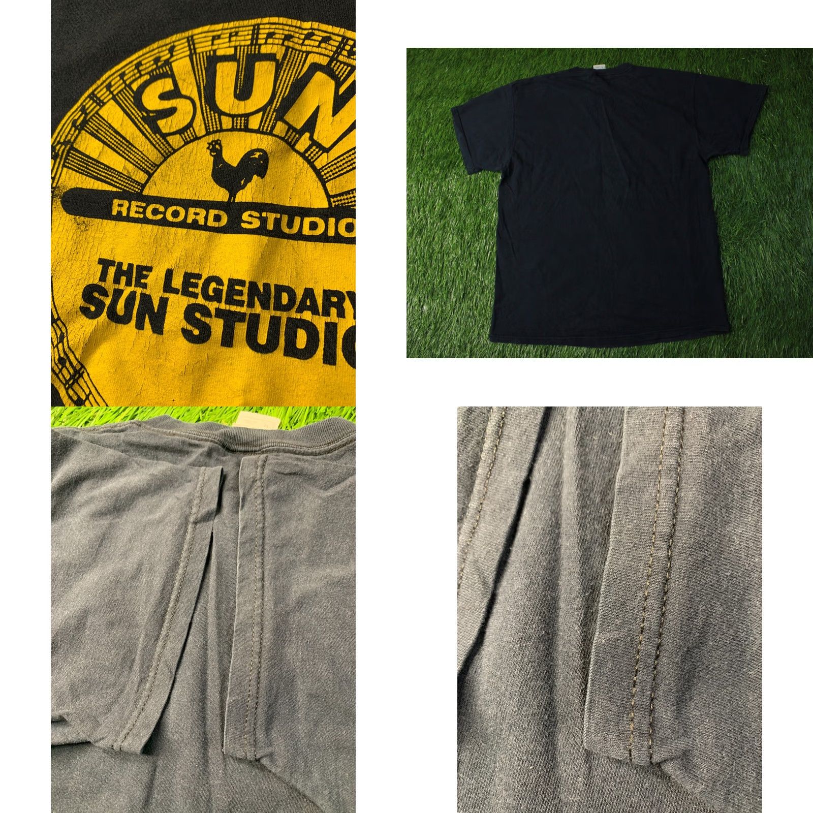 Fruit Of The Loom SUN Record Studio Shirt XL Mens Vintage 90s Black 100% Cotton Fruit of the Loom Short Sleeve Y2K Printed Memphis Tennessee Size US XL / EU 56 / 4 - 8 Thumbnail