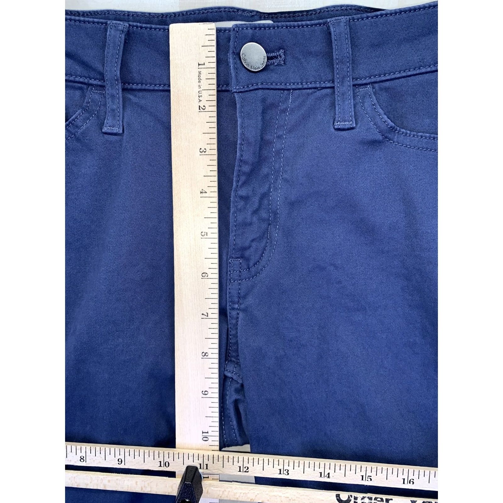 Calvin Klein Calvin Klein Weathered Blue Ankle Skinny Womens Pants Size 6-10289 Size 28" / US 6 / IT 42 - 3 Thumbnail