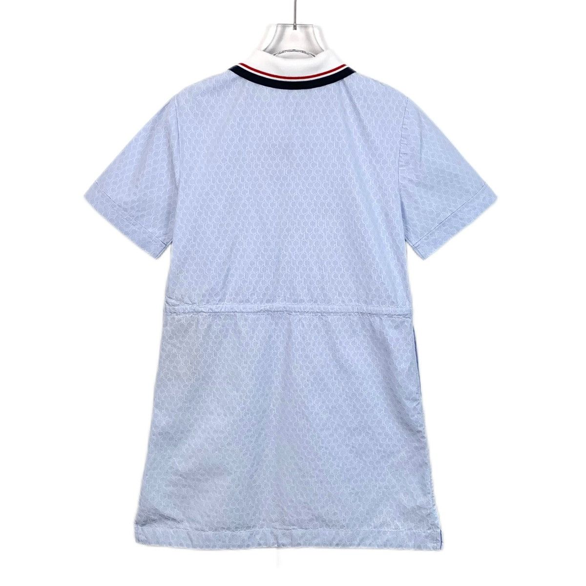 Gucci Gucci Blue All-over Logo Jacquard Short Sleeve Dress K26WX Size XS / US 0-2 / IT 36-38 - 2 Thumbnail
