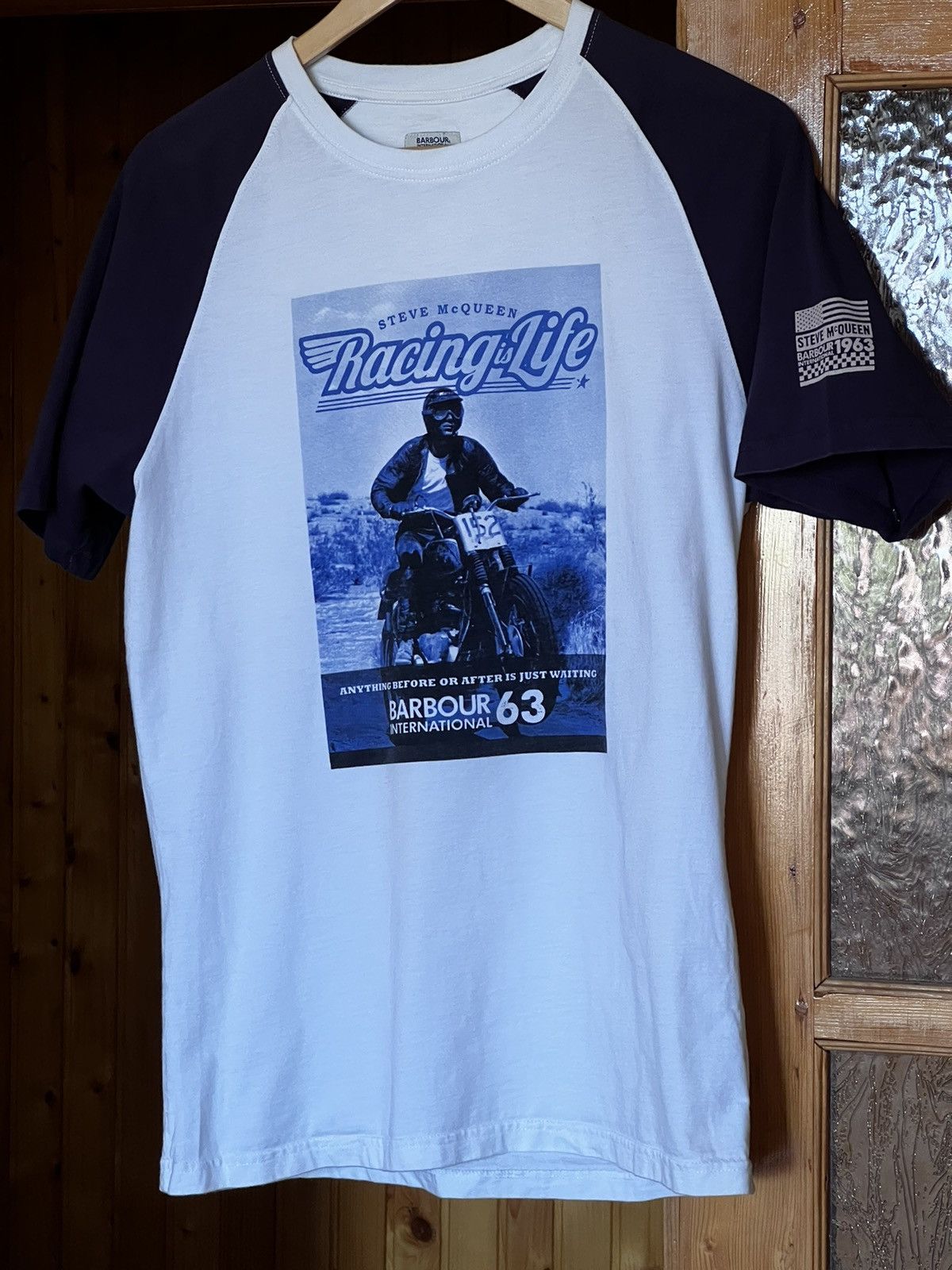 Barbour Barbour International Steve McQueen Triumph Racing tees 1963 Size US L / EU 52-54 / 3 - 1 Thumbnail