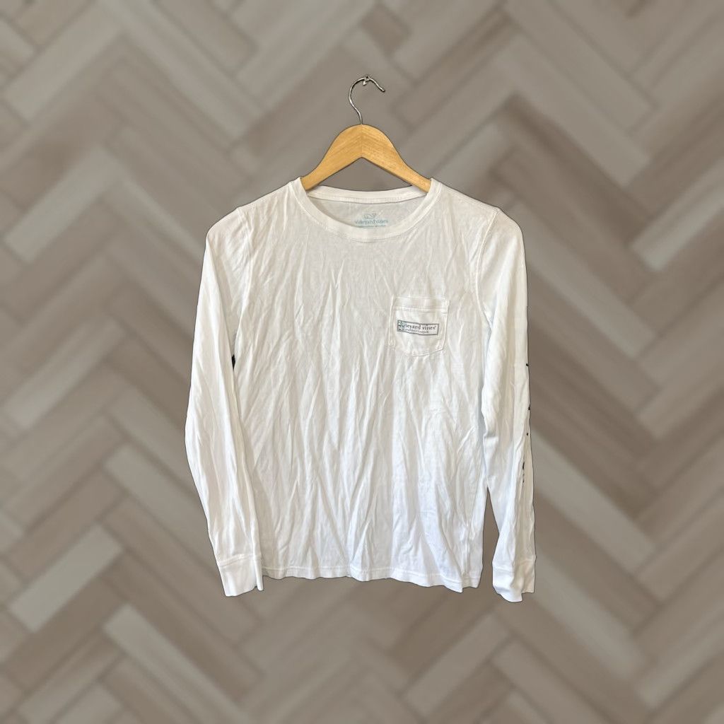 Vineyard Vines Vineyard Vines Mens White Long Sleeve Martha Vineyards Graphic Shirt XS Size US XS / EU 42 / 0 - 1 Thumbnail
