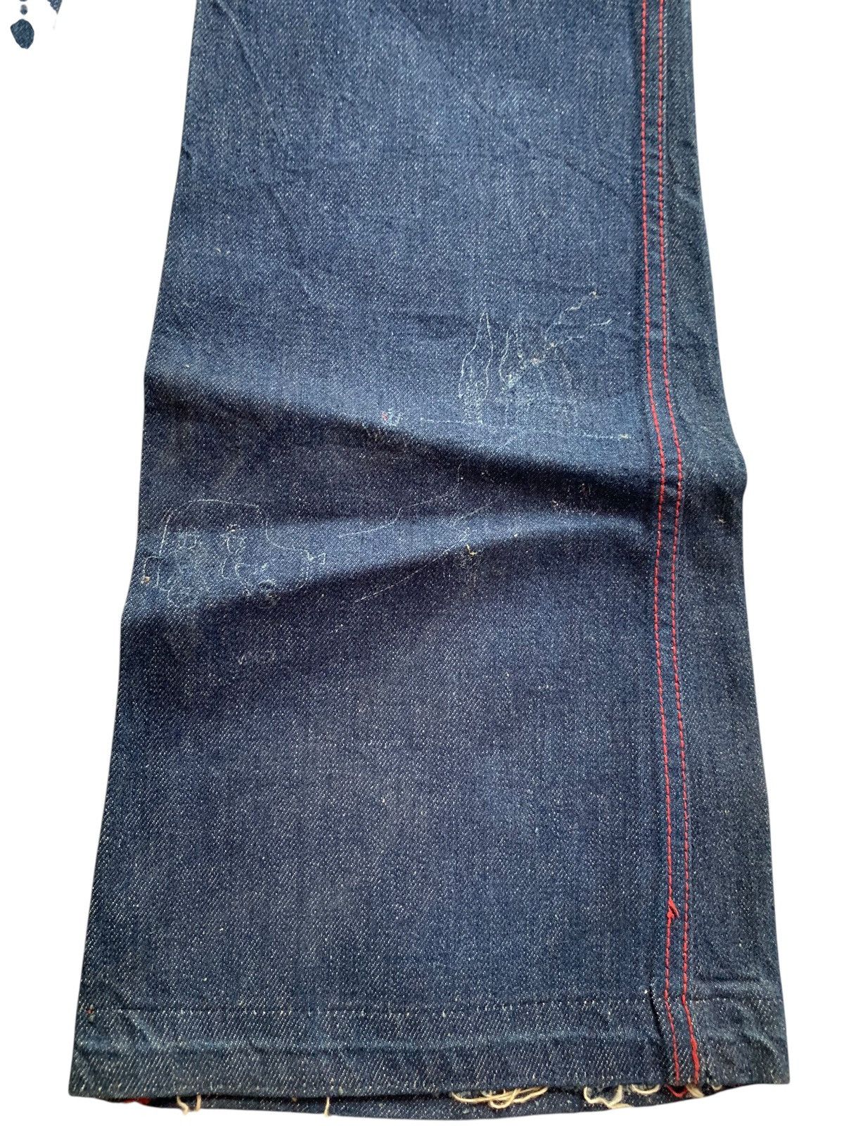 Vintage Vintage late 60's Flare Navajon Flared Denim Pants Size 24" / US 00 / IT 34 - 3 Thumbnail