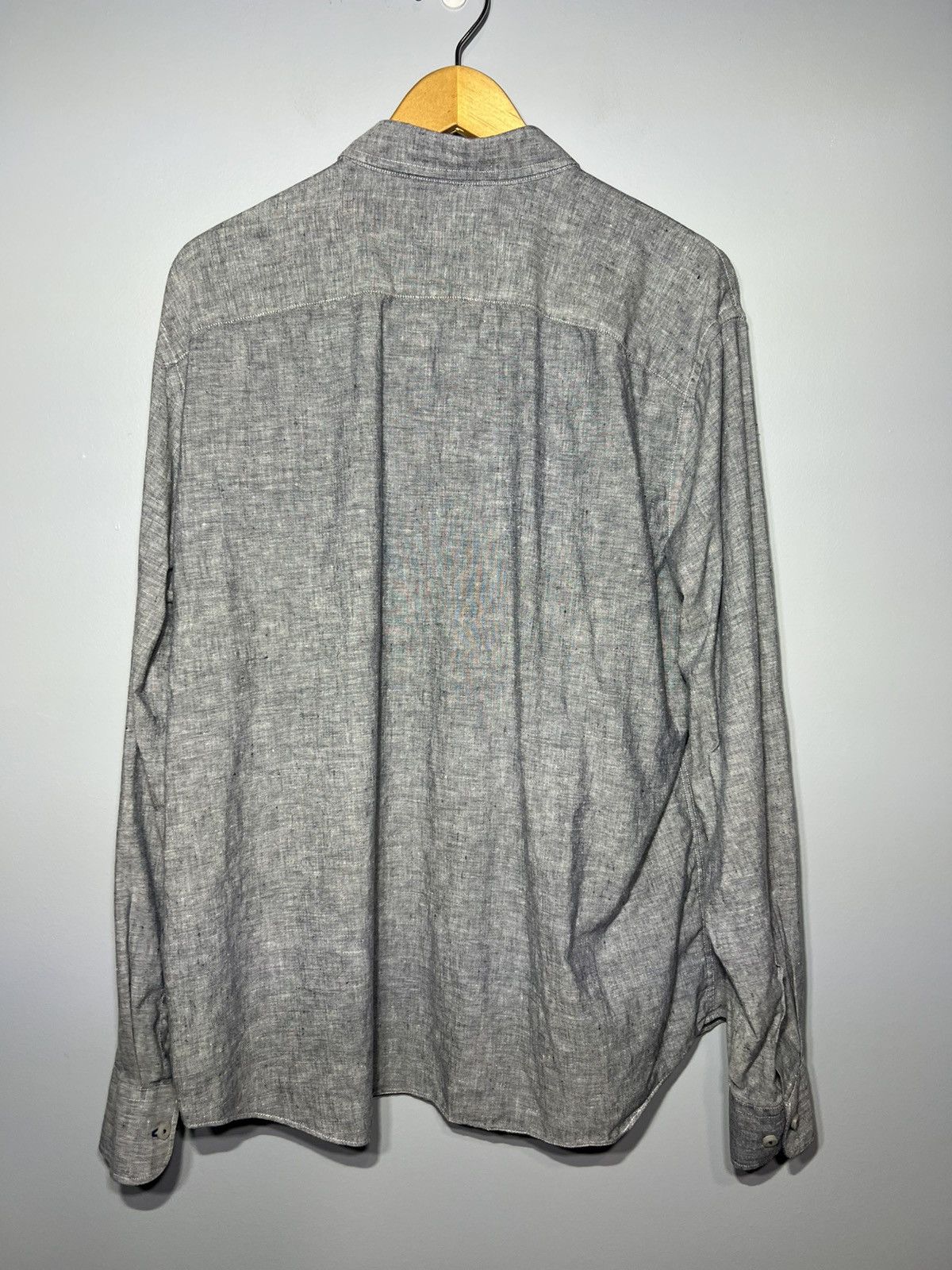 UNTUCKit UNTUCKit Shirt Men’s L Charcoal Grey Strausse WR 100% Linen Size US L / EU 52-54 / 3 - 4 Thumbnail