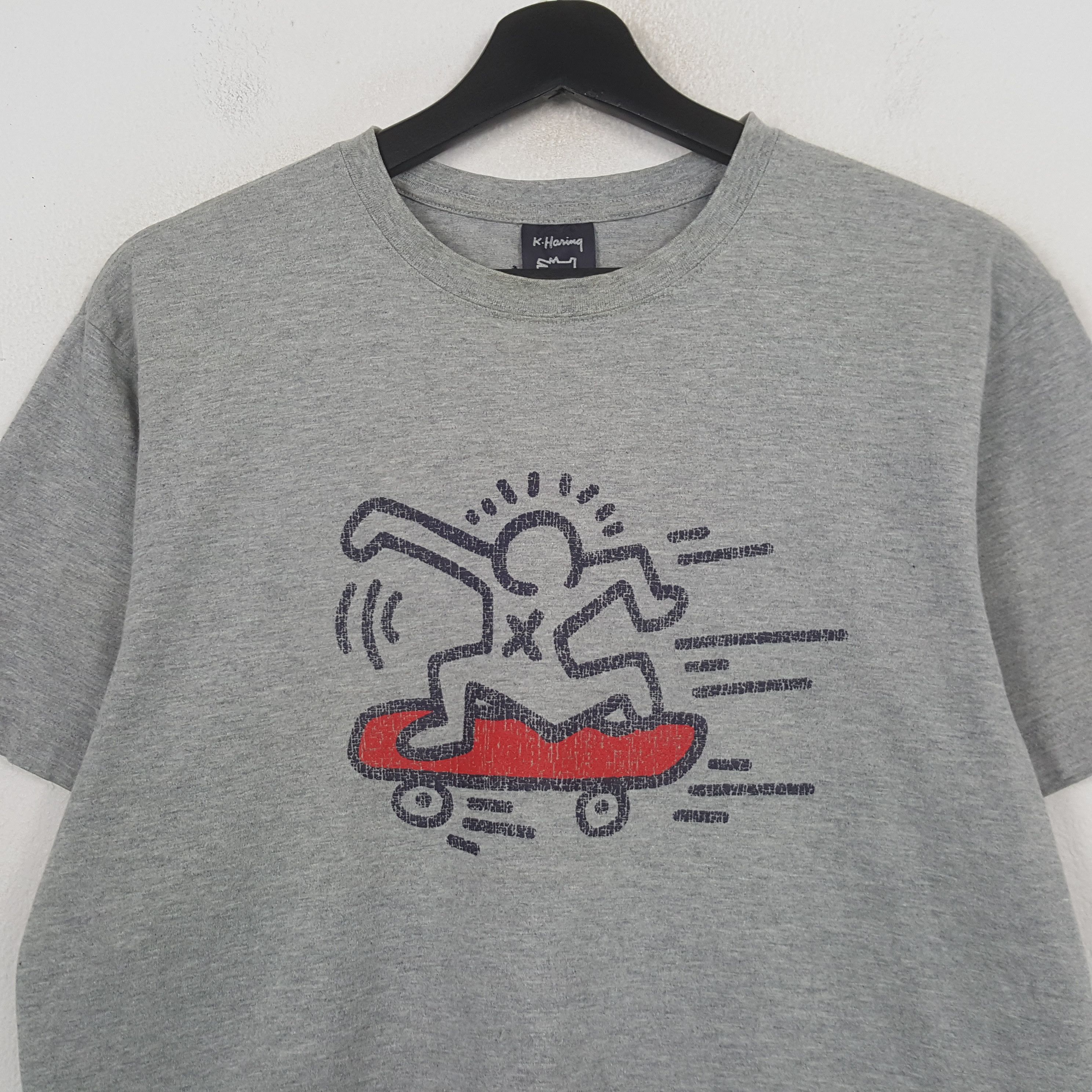Keith Haring Keith Haring Skateboard Design Tshirt C299N69 Size US M / EU 48-50 / 2 - 2 Thumbnail