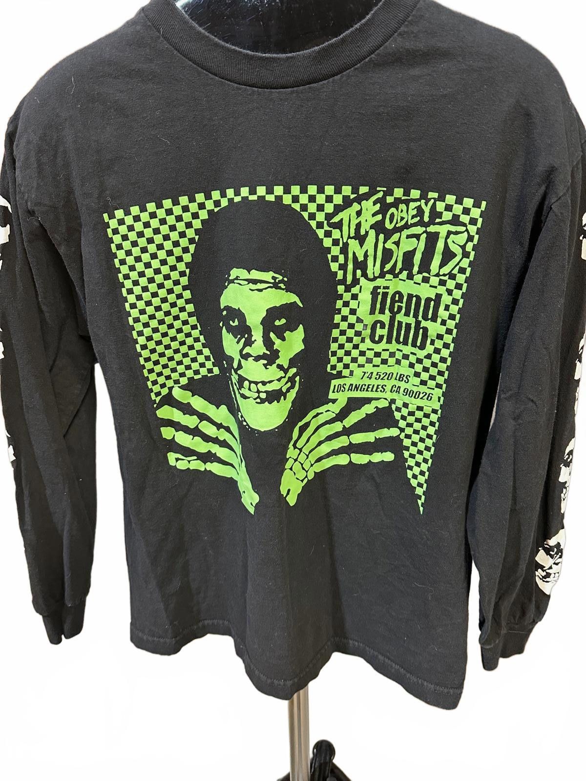Other Obey × Misfits Fiend Club Long Sleeve Graphic Tee Black M Size US M / EU 48-50 / 2 - 2 Thumbnail