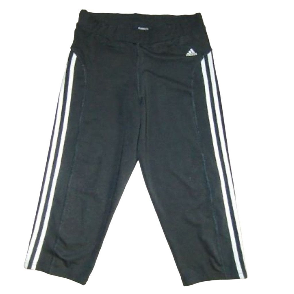 Adidas Adidas Women Size XS 3-Stripe 3/4 Pants Black Size 38" / US 16 / IT 52 - 1 Thumbnail