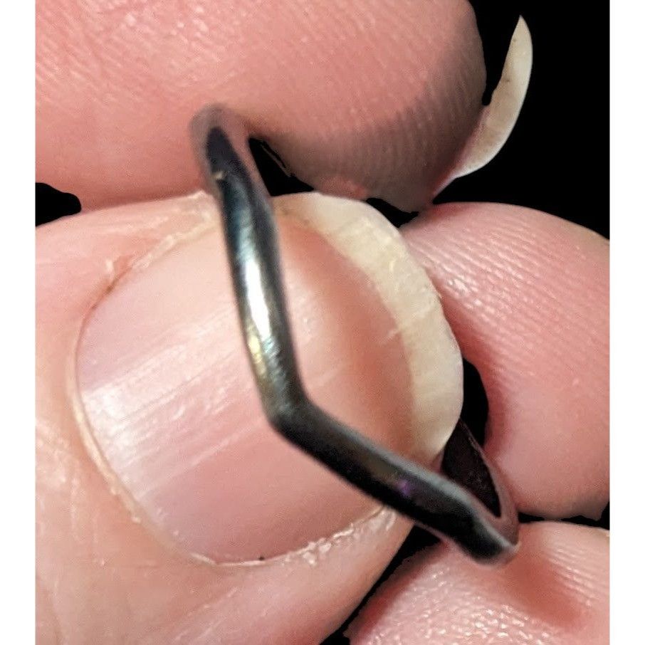 Other Minimalist Slight Chevron Silver Gunmetal Tone Ring Size 6 Size ONE SIZE - 7 Thumbnail