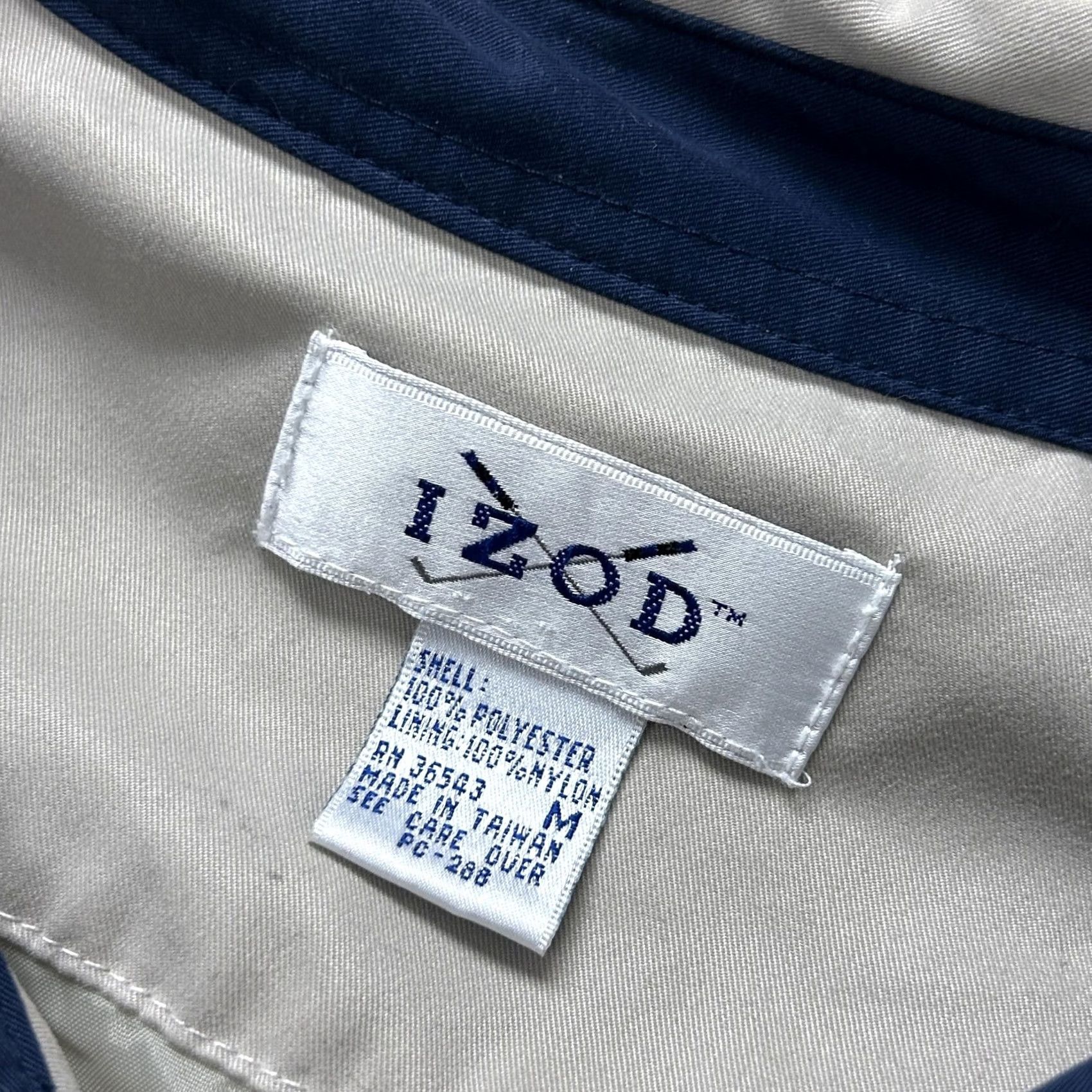 Izod IZOD Jacket Mens Medium Beige Microfiber Bomber Full Zip Golf Elastic Waist Size US M / EU 48-50 / 2 - 3 Thumbnail