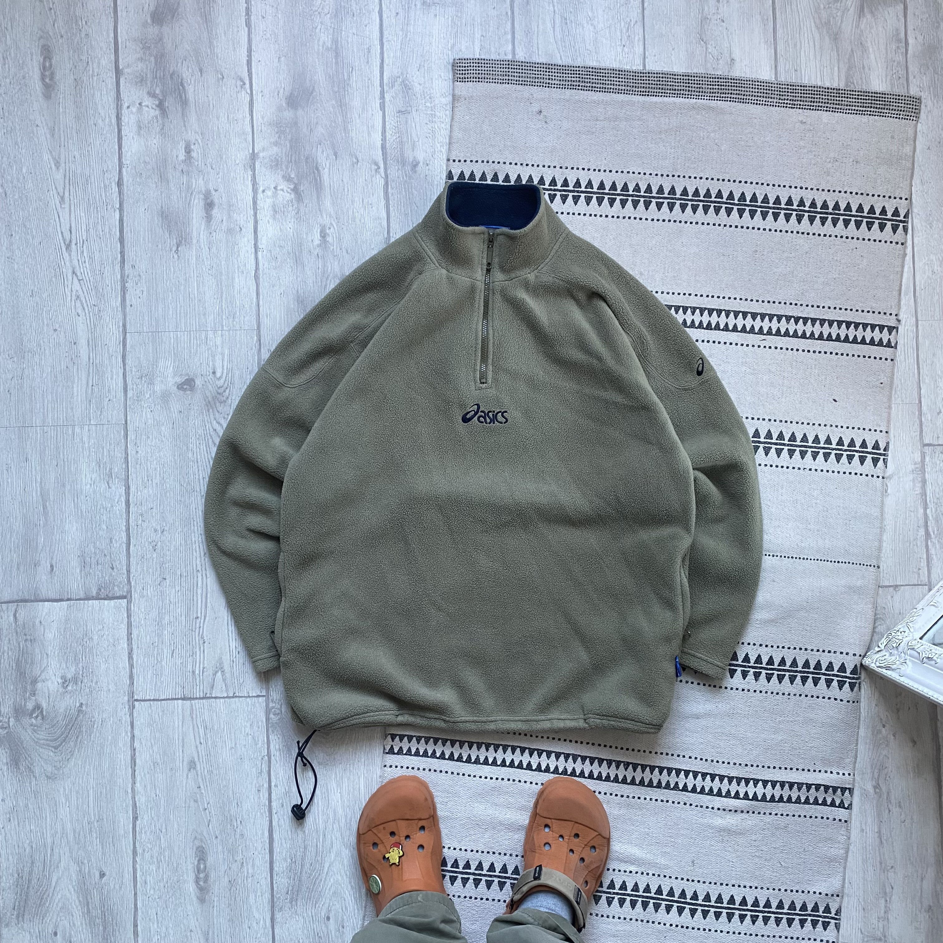 Asics 🏔️ Vintage 90s Gorpcore Asics Fleece Sweater Center logo Size US M / EU 48-50 / 2 - 1 Thumbnail