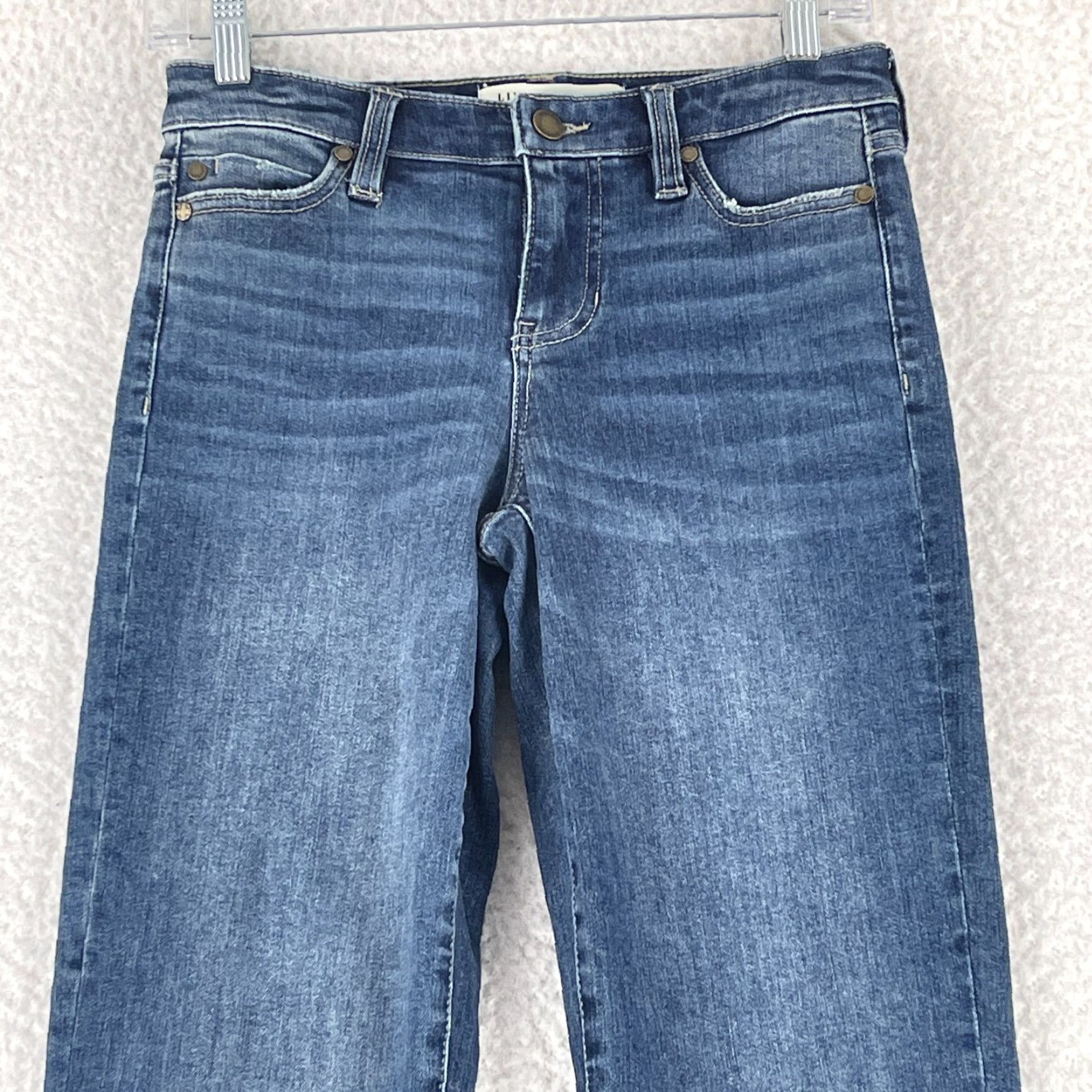 Vintage Liverpool Jeans Womens Jeans Blue Denim Straight Leg Mid-Rise 25 Size 25 City Bohemian Hipster Size 42" / US 20 - 2 Thumbnail