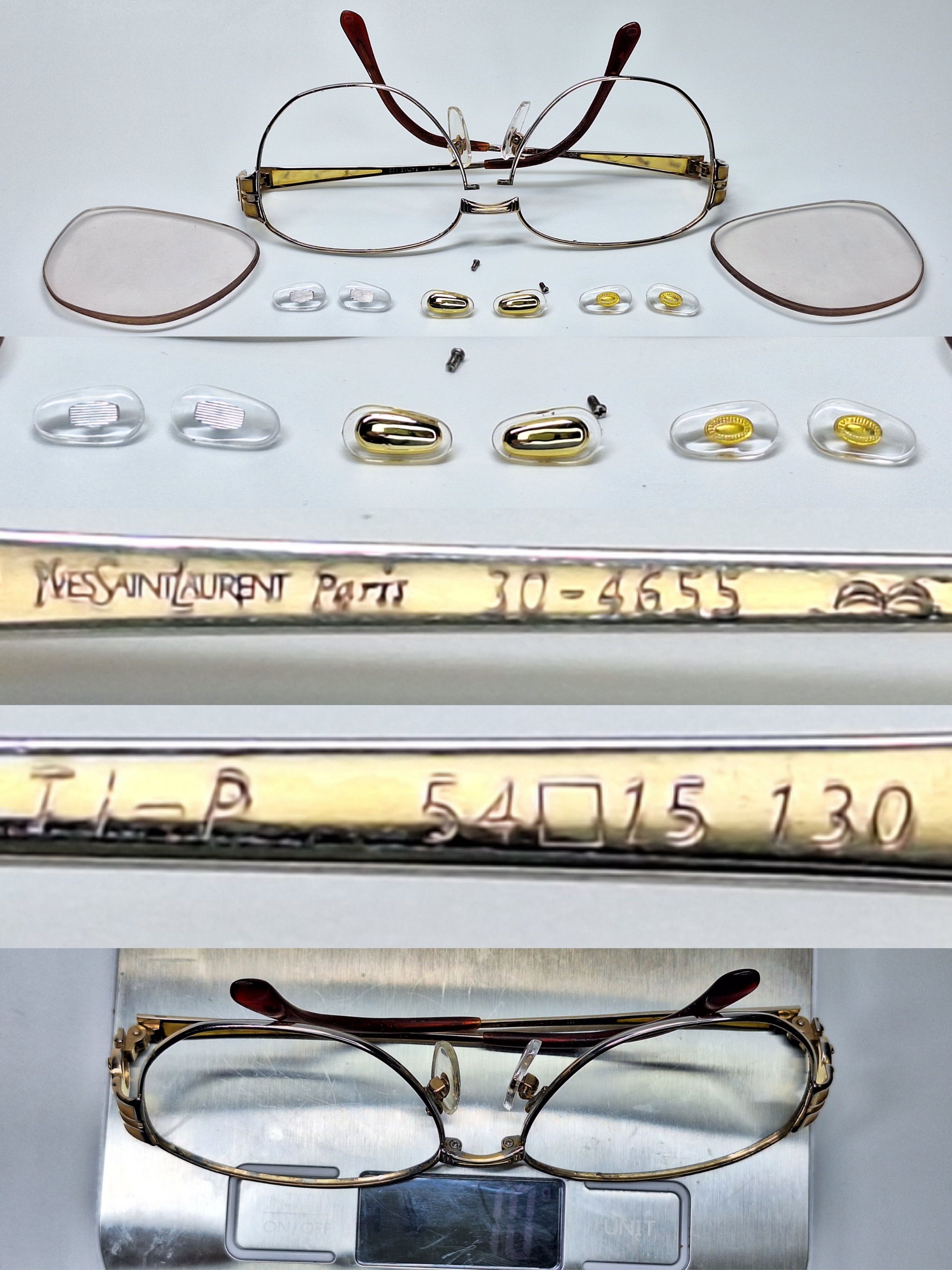 Yves Saint Laurent Yves Saint Laurent 30-4655 Pure Titanium Oval Eyeglasses Size ONE SIZE - 4 Thumbnail