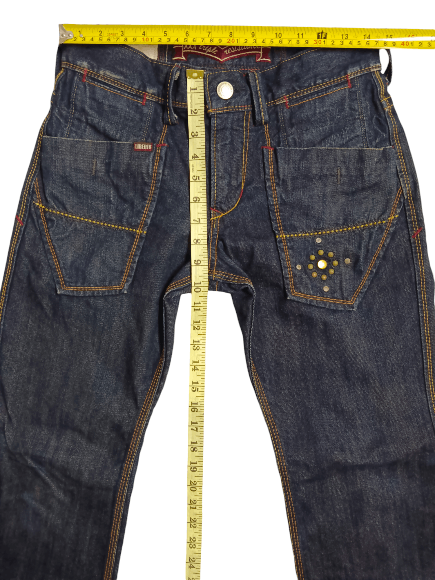 If Six Was Nine Liberto XXX Triple Resistance Flare Bush Denim Size US 29 - 8 Thumbnail